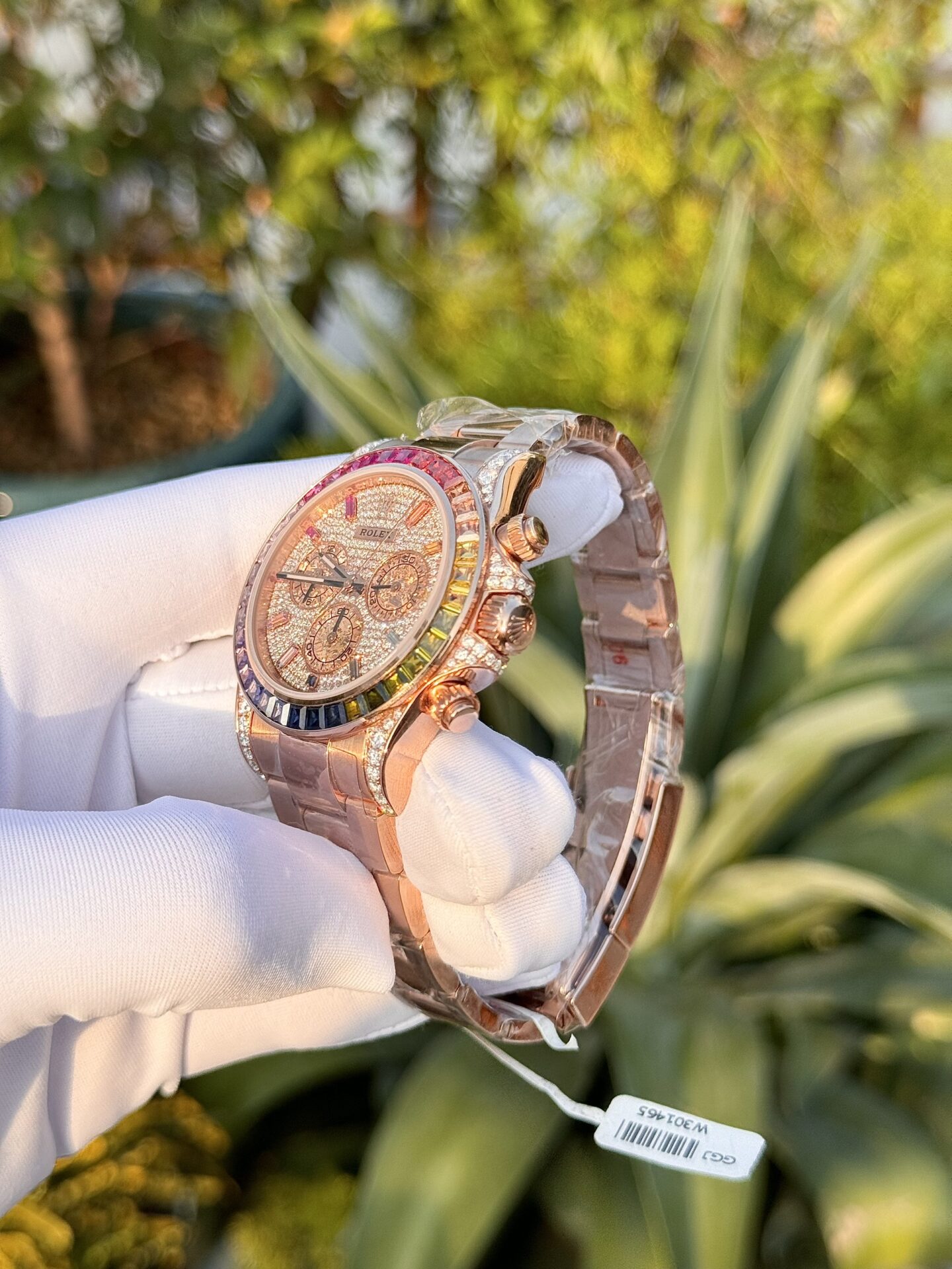 Rolex Replica 1:1 Watch Daytona Gold Wrapped Moissanite Diamond 40mm