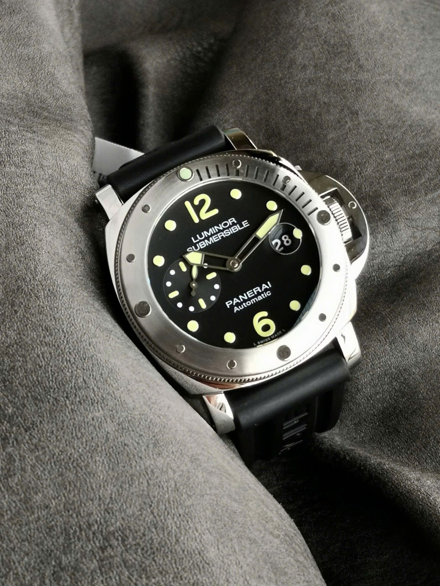 Panerai Replica Watch Luminor Submersible Automatic PAM00024 Black Rubber Strap VSF 44mm