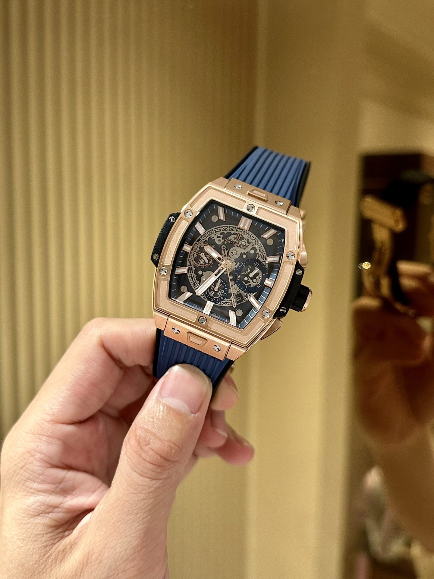 Hublot Replica 1:1 Watch Spirit Of Big Bang Blue Chronograph King Gold 42mm