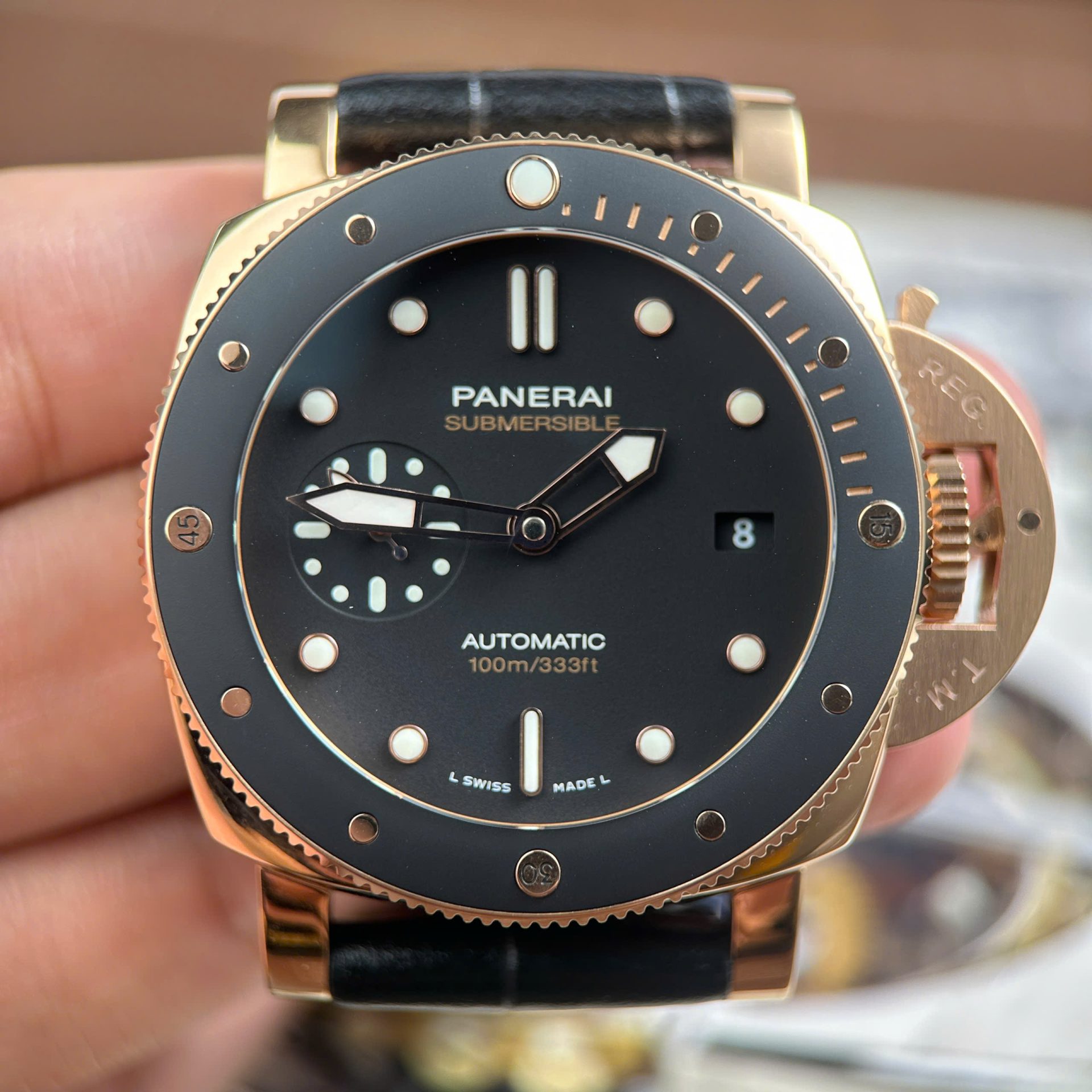 Panerai Submersible PAM974 Best Copies Watches Black Dial Automatic Movement VS Factory 42mm