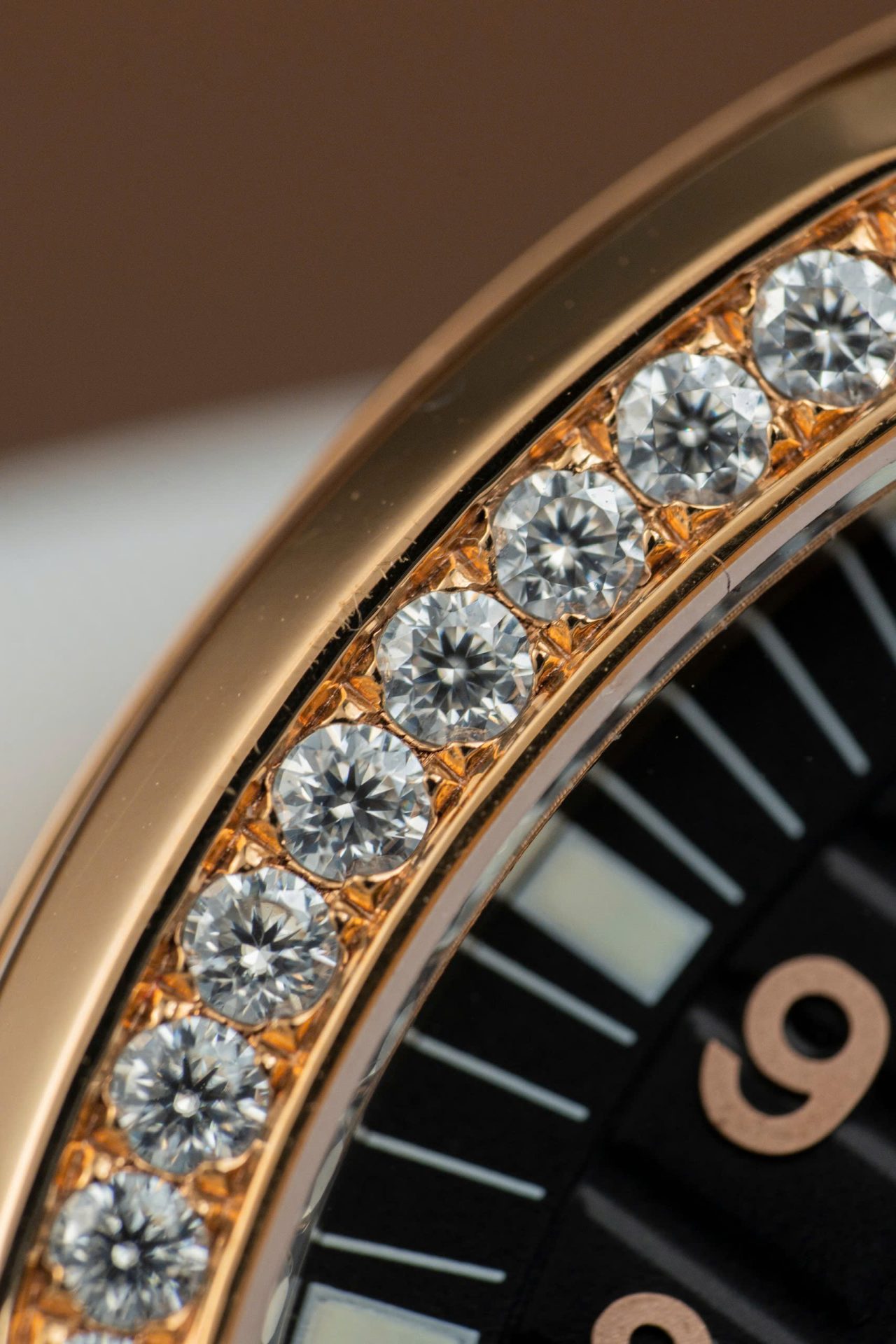 Patek Philippe Aquanaut 5067 Replica Watch Bezel Moissanite Diamonds PPF Factory 35.6mm