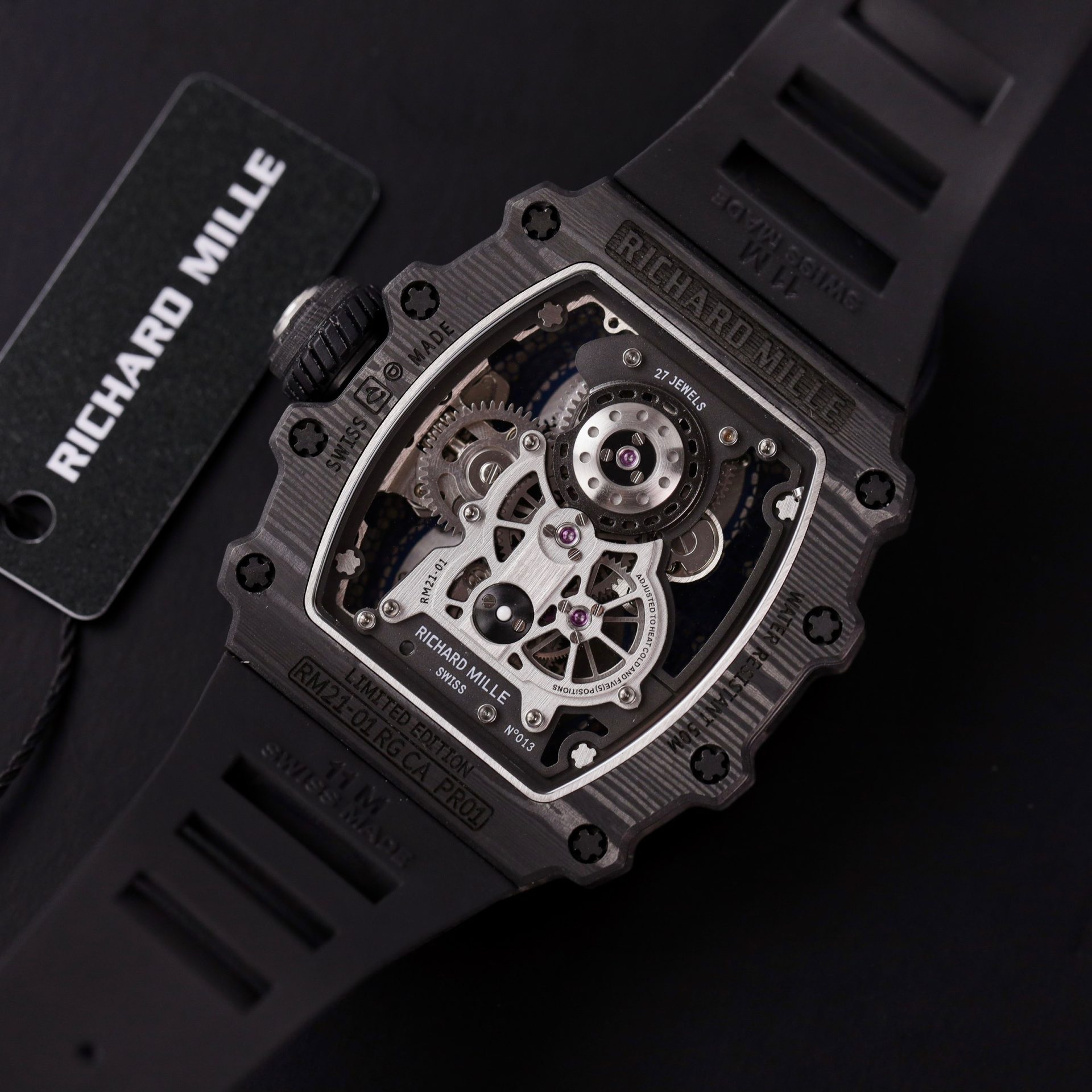 Richard Mille Rep 1:1 Watch RM21-01 Tourbillon Highest Quality 43.7x50mm