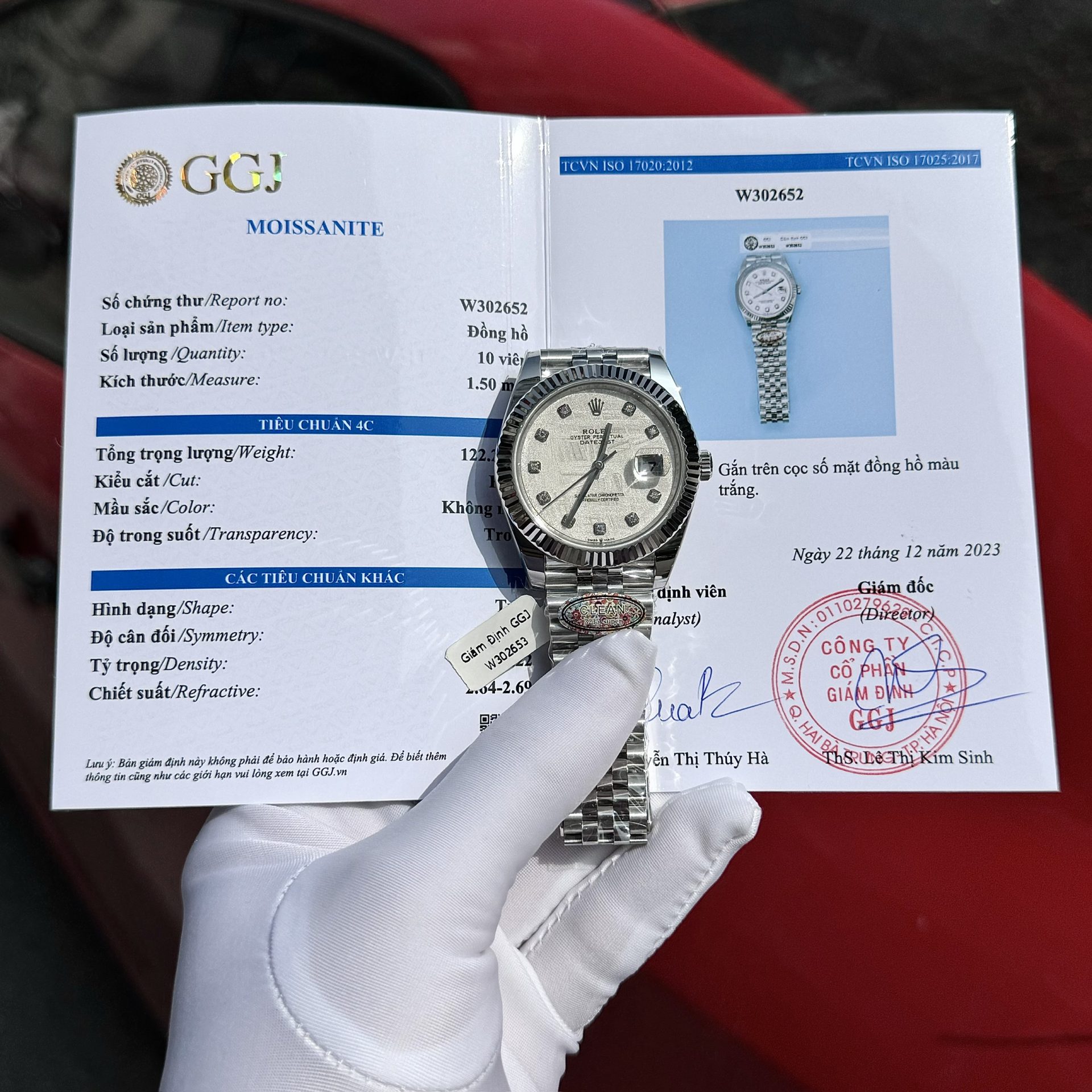 Rolex DateJust Replica Watch Meteorite Dial Moissanite Diamonds Clean Factory 41mm