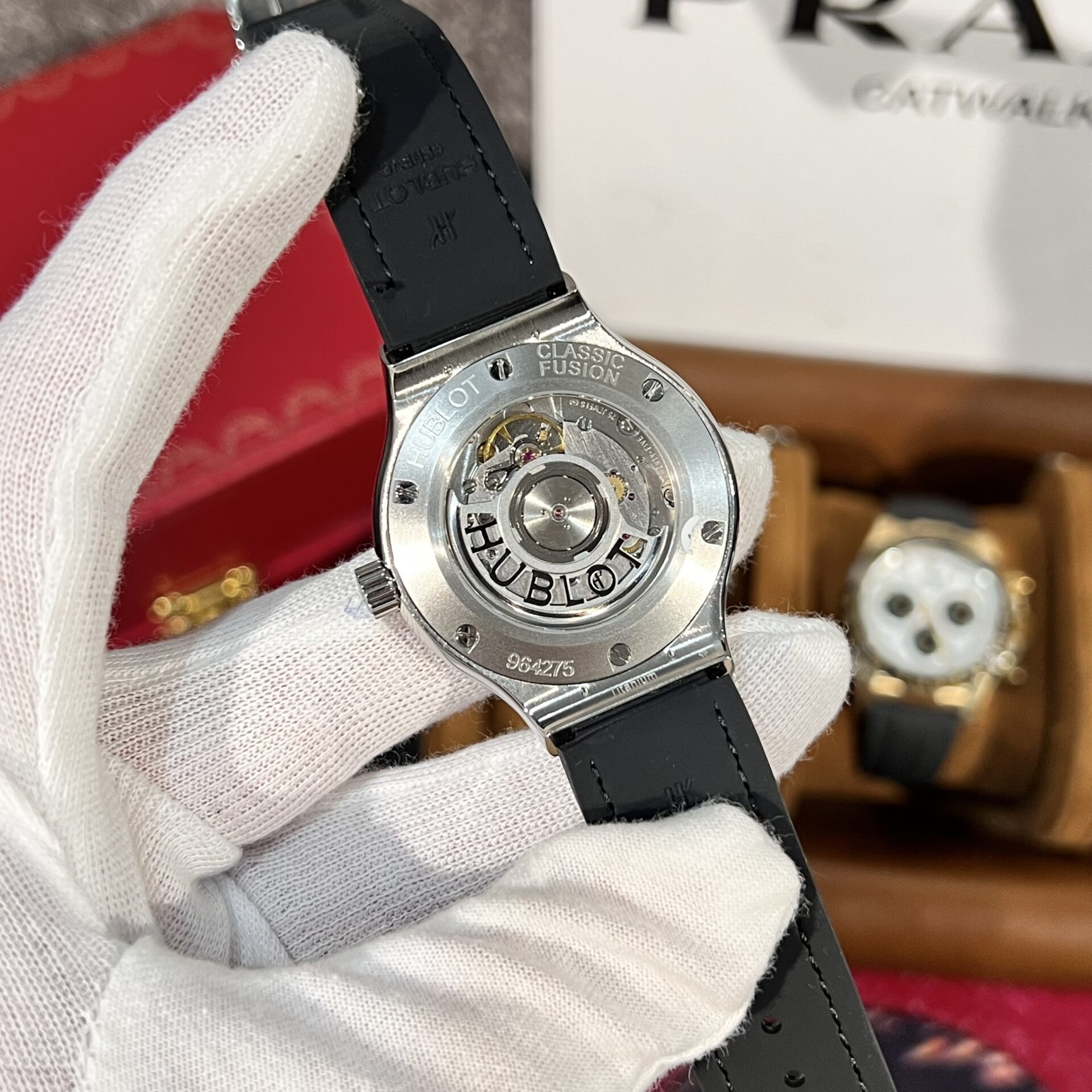 Hublot Replica 11 With Classic Fusion Titanium Black Dial With Moissanite Case 38mm