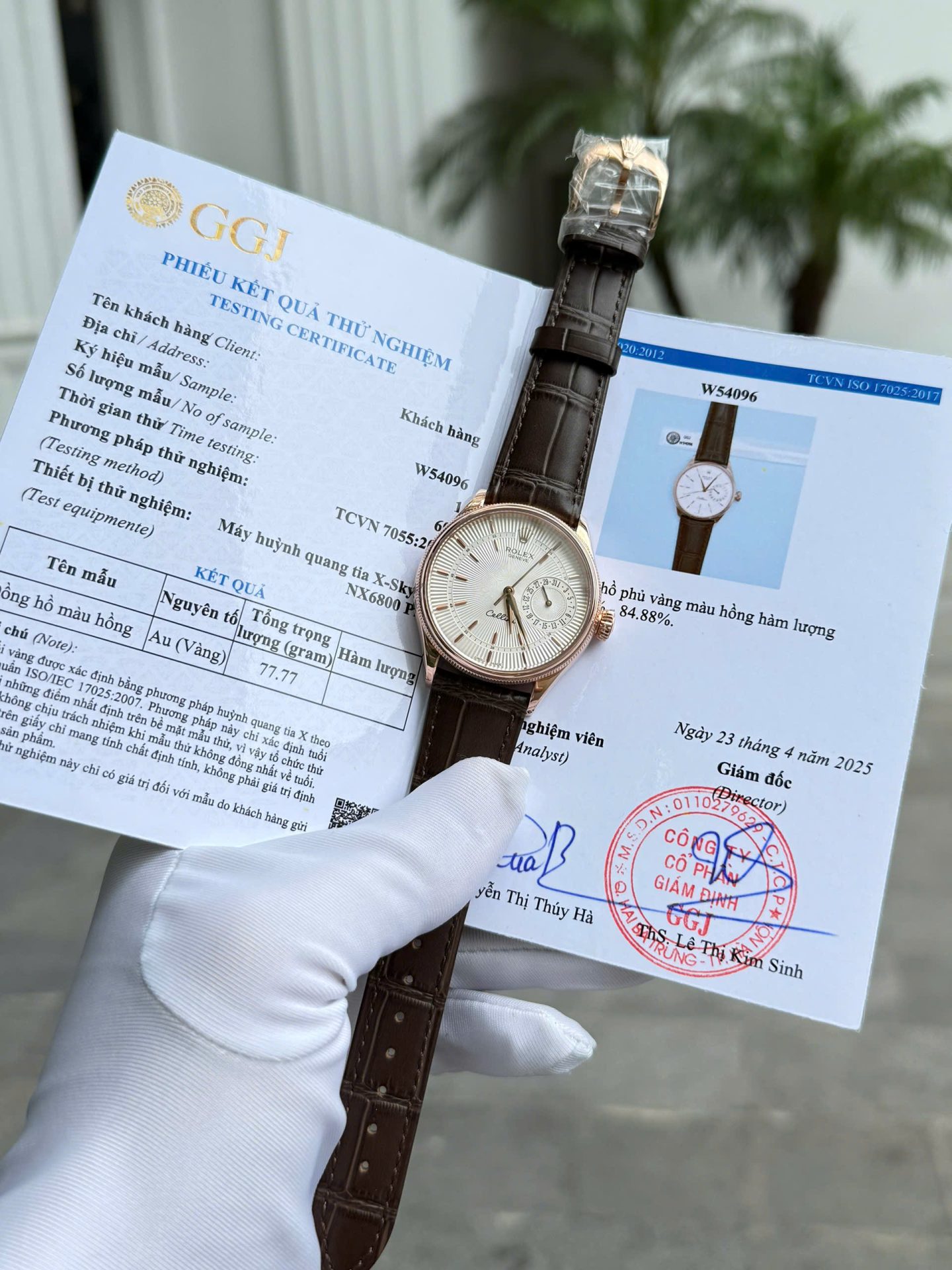 Rolex Cellini 50515 White Dial Replica Watches 18K Gold Wapped Custom 39mm
