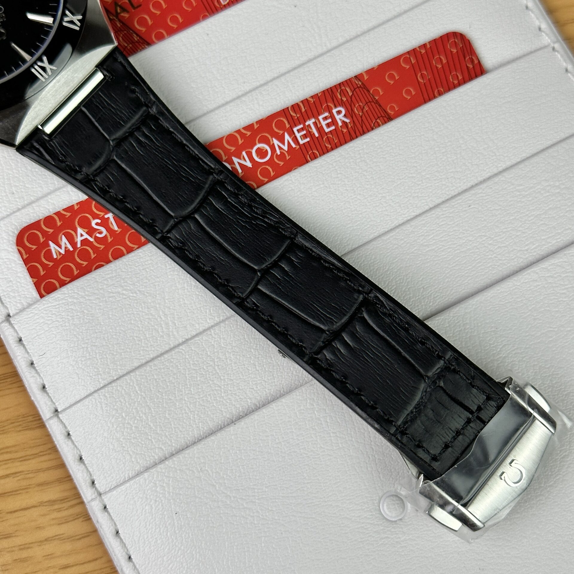 Omega Replica Watch Constellation Black Leather Strap Factory VS 41mm