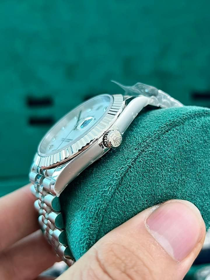 Rolex Rep 11 Watch DateJust Natural Mother of Pearl Dial With Moissanite Diamond Clean Factory 41mm
