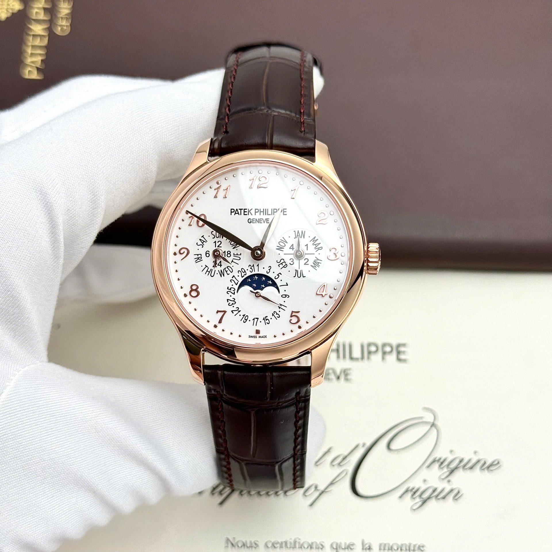 Patek Philippe Grand Complicaitons 5327R Super Clone Watches Brown Leather Strap 40mm
