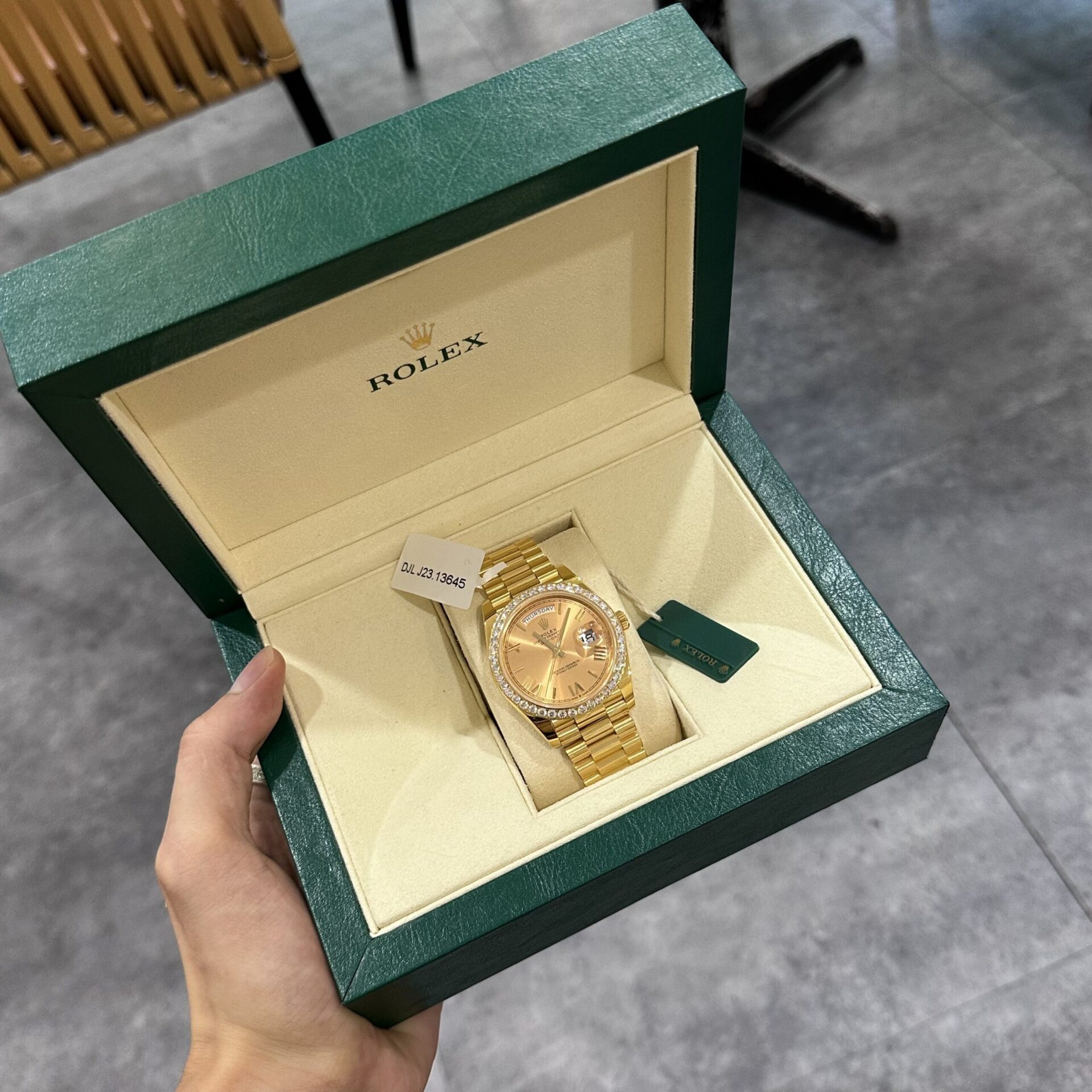 Rolex Replica Watch Day-Date 228238 Gold Wrapped Moissanite GM V2 152gram 40mm