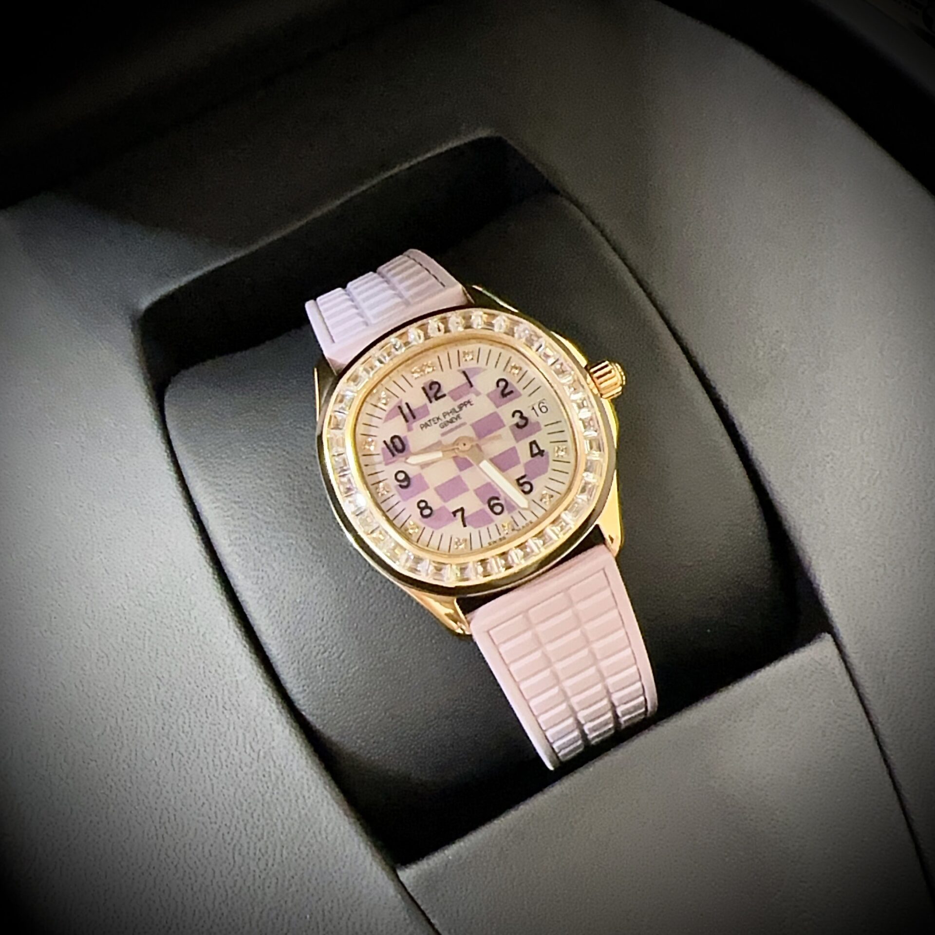Patek Philippe Aquanaut 5072R Women Pink Rose Gold Plated Rep 11 Watch PPF 35.6mm