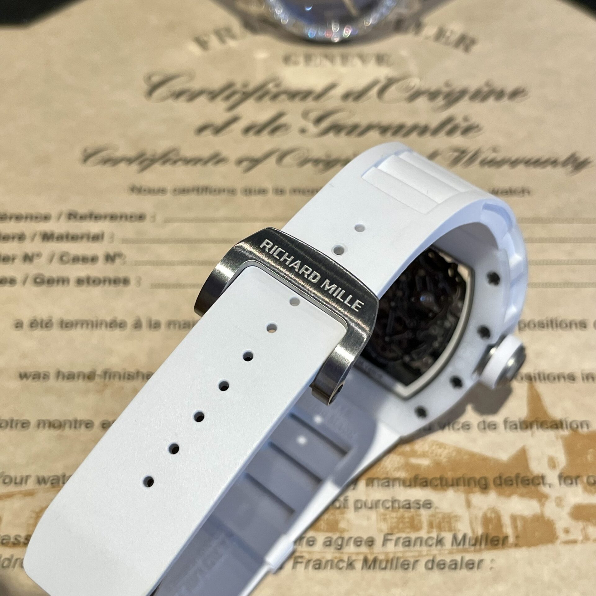 Richard Mille RM055 Best Replica Watch White Rubber Strap 45mm