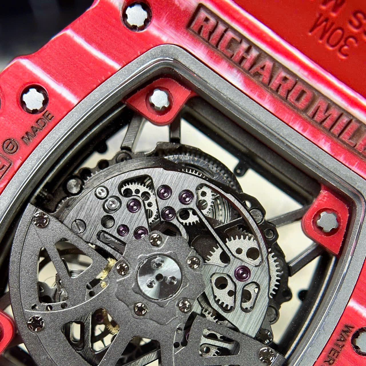 Richard Mille RM35-02 Replica 1:1 Watch Red Full Carbon BBR 45mm