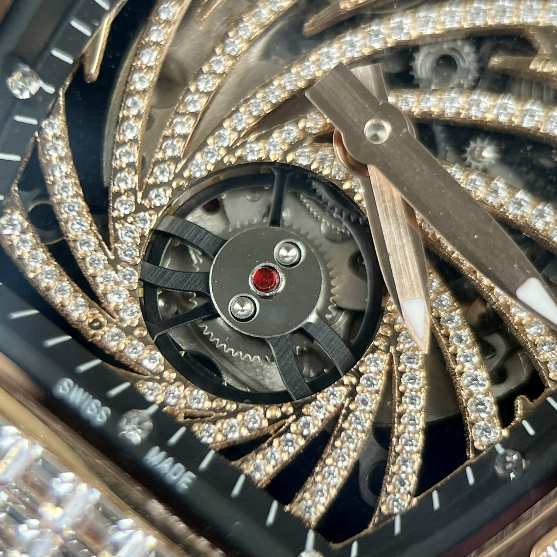 Richard Mille RM51-02 Rose Gold Baguette Replica Watch 40MM