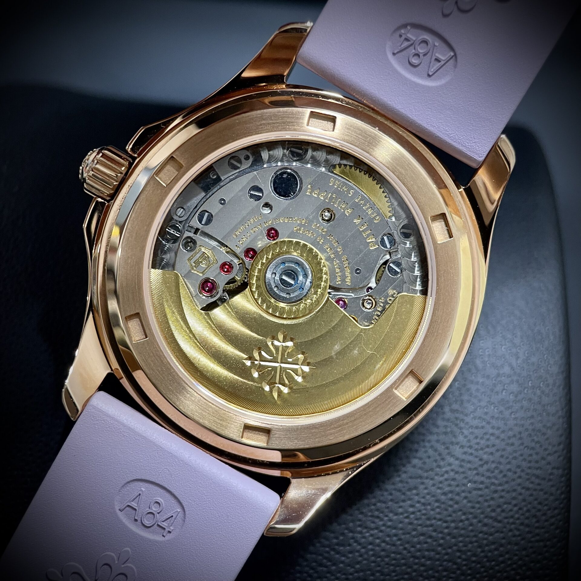 Patek Philippe Aquanaut 5072R Women Pink Rose Gold Plated Rep 11 Watch PPF 35.6mm