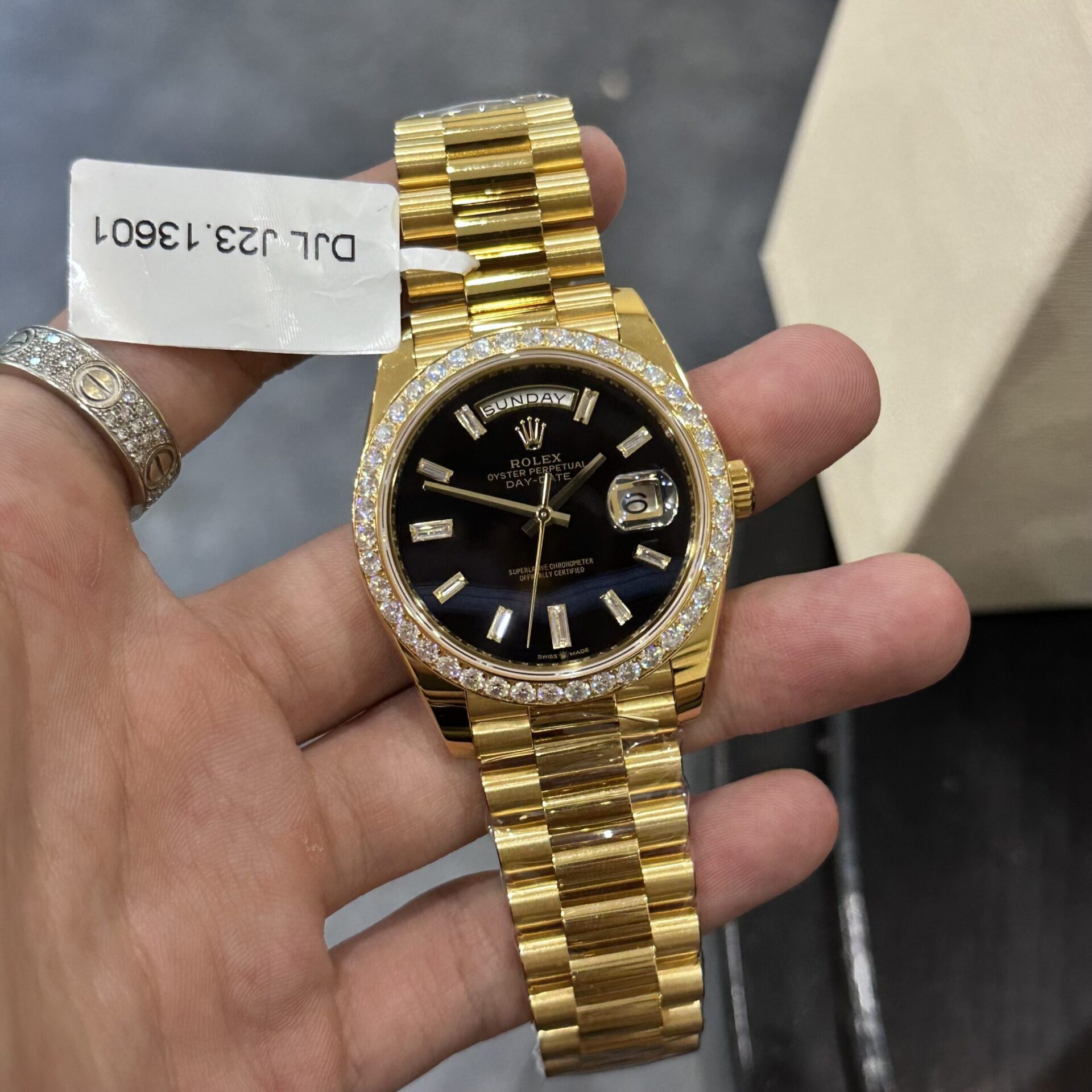 Rolex Replica Watch Day-Date 228238 Gold Wrapped With Moissanite GM V2 152gram 40mm