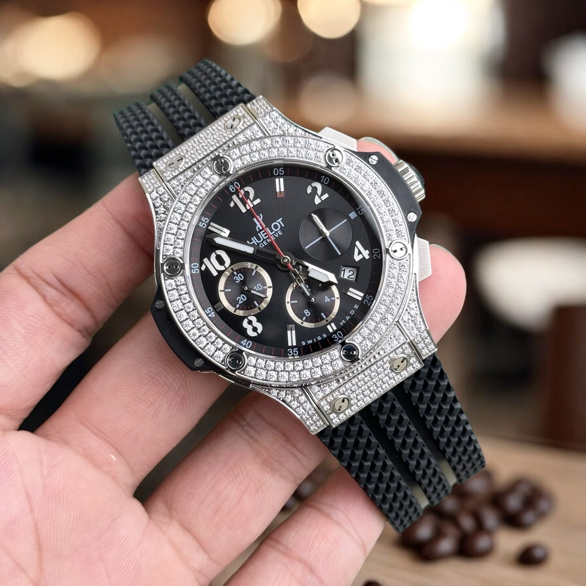 Hublot Rep 11 Watch Big Bang Chronograph Diamonds 44mm