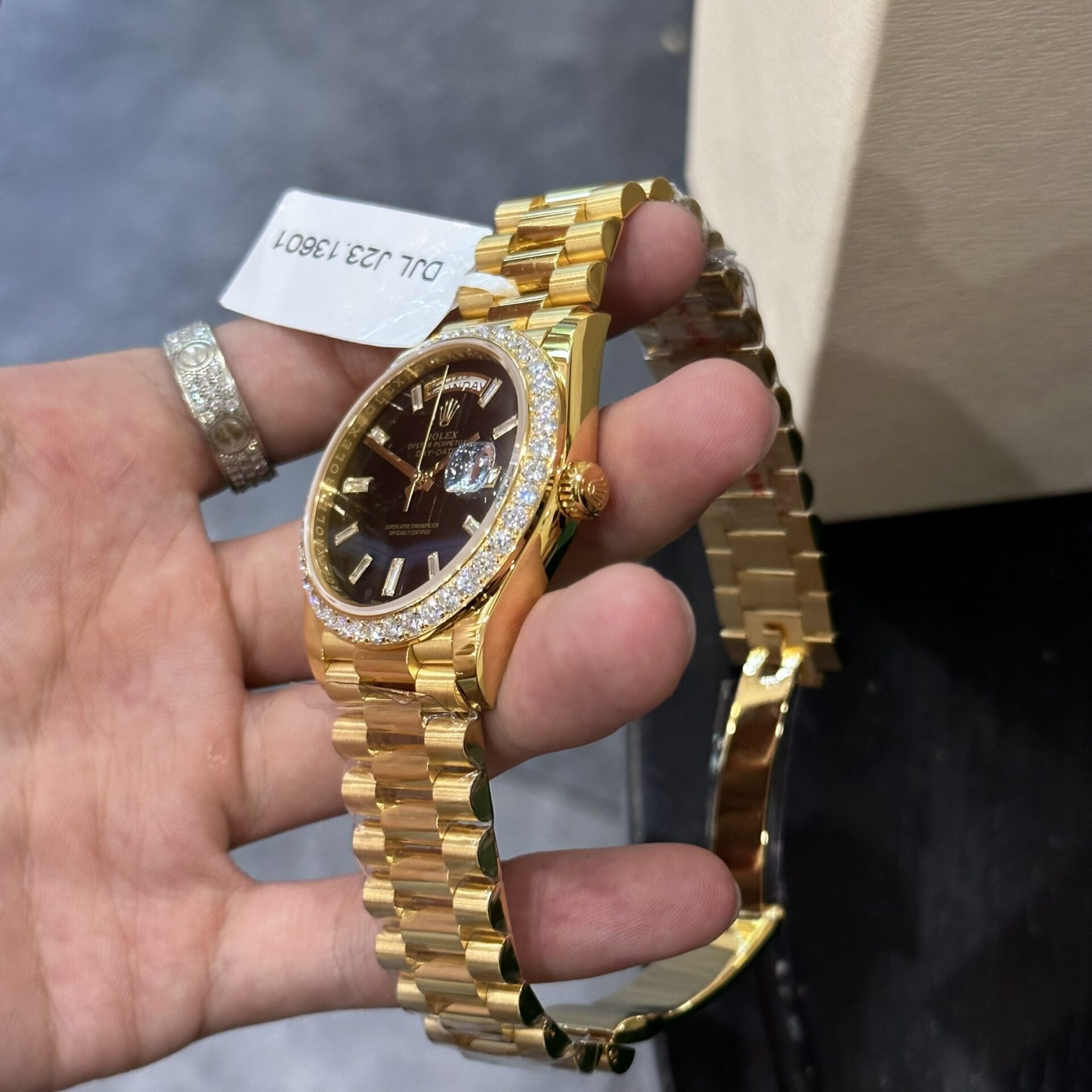 Rolex Replica Watch Day-Date 228238 Gold Wrapped With Moissanite GM V2 152gram 40mm