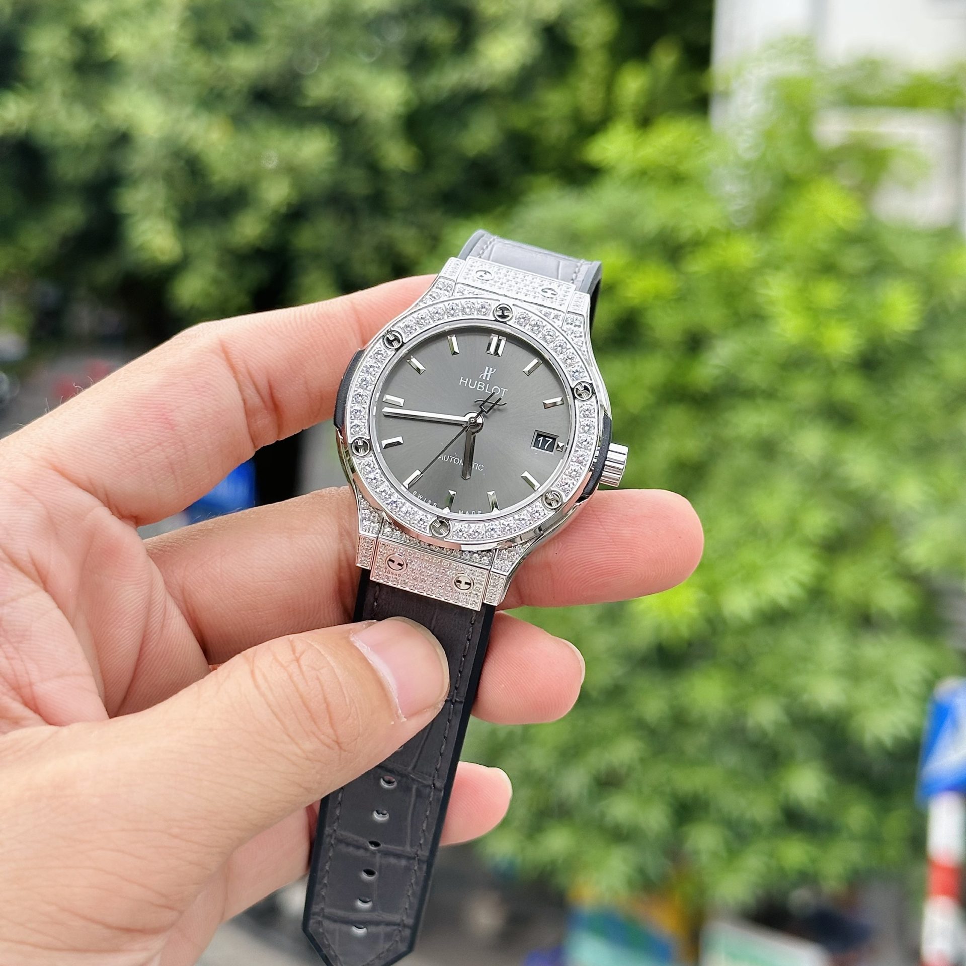 Hublot Replica 1:1 Watch Classic Fusion Grey Stone Dial HB Factory 38mm
