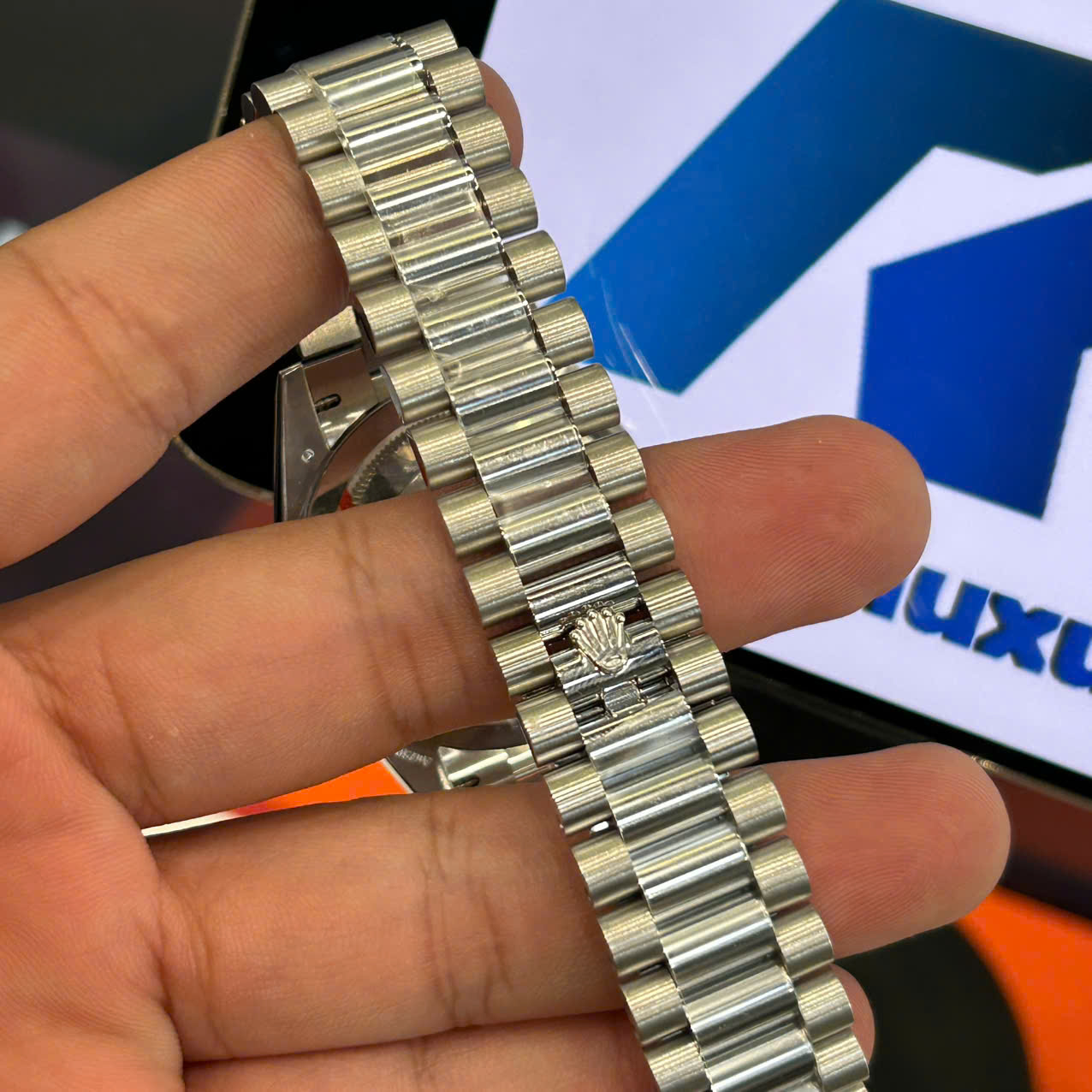 Rolex Day-Date Replica Watches Custom Diamonds Moissanite Weight 200 Grams 40mm