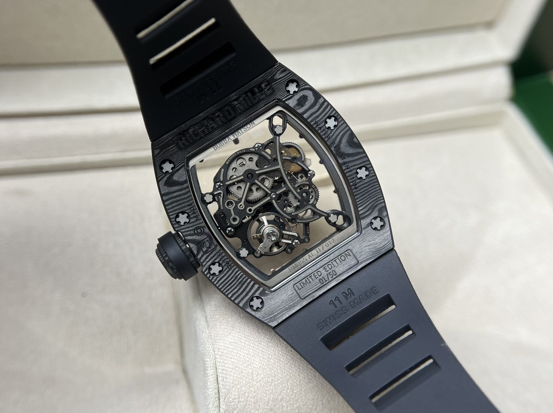 Richard Mille Replica Watch RM055 Bubba Watson Full Carbon BBR 45mm