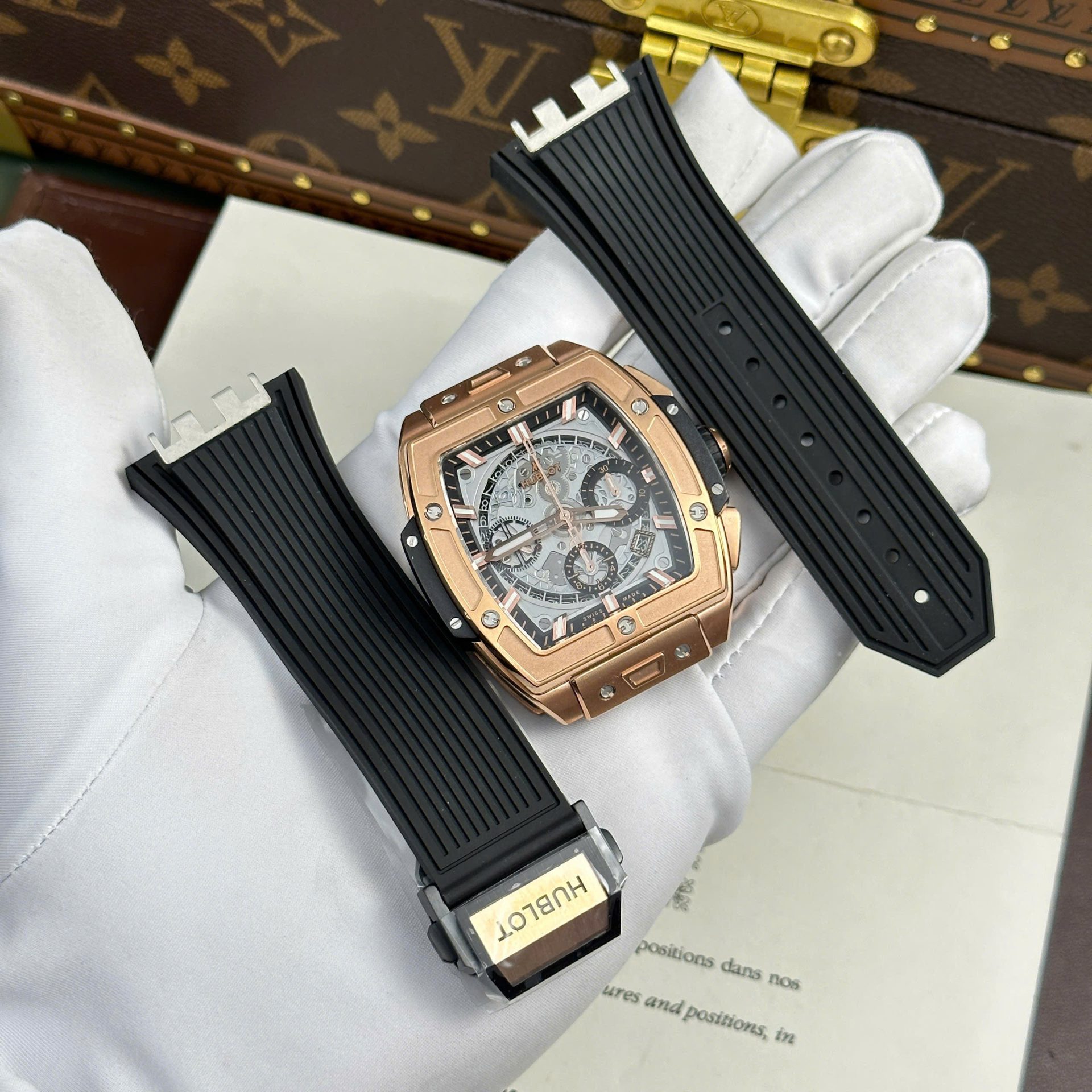 Hublot Spirit Of Big Bang King Gold Replica Watch Dial Gray BBF Factory 42mm