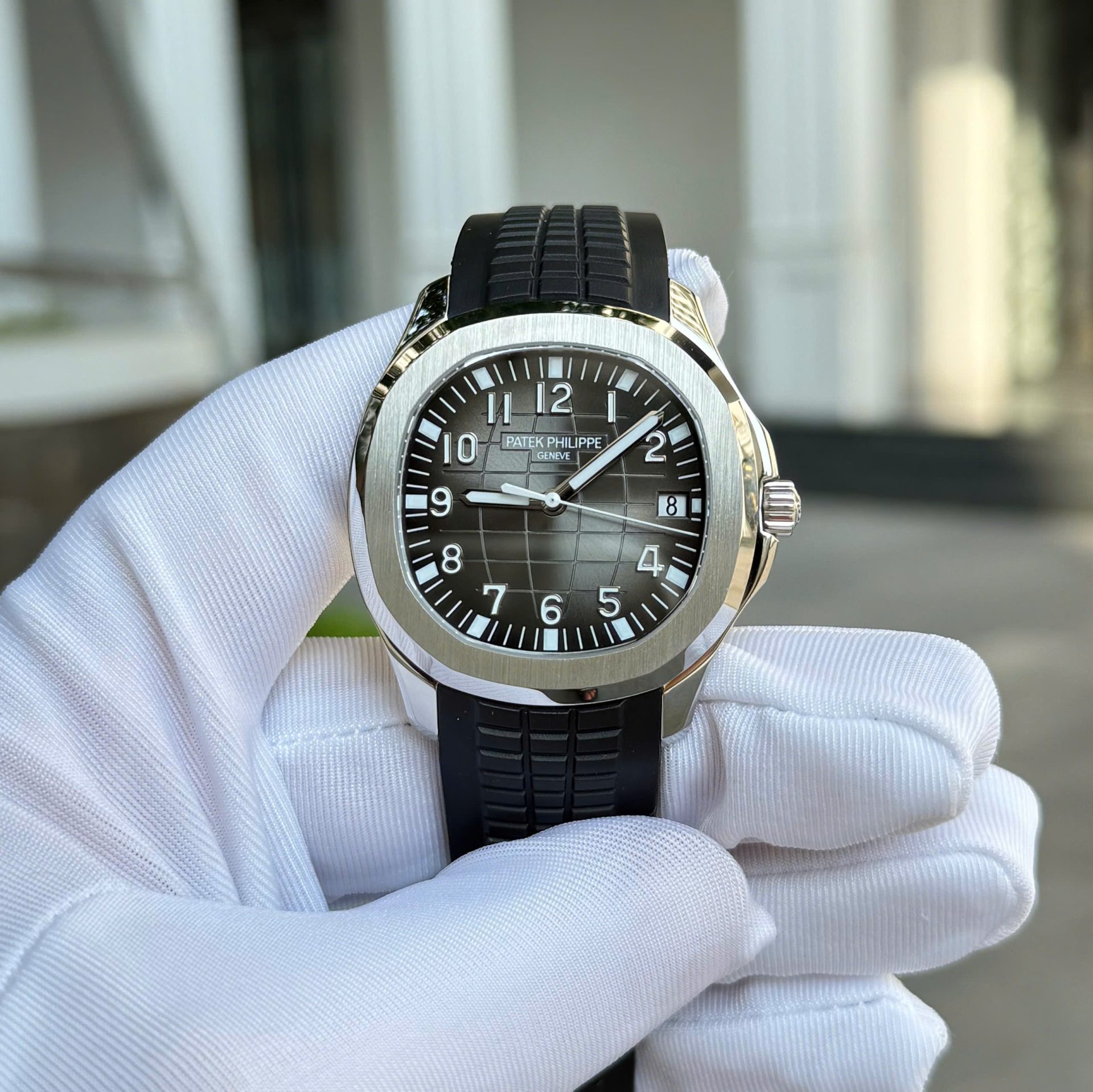Patek Philippe Aquanaut 5167 Knock Off Watches Gray Dial Rubber Strap Custom BBF Factory 40mm
