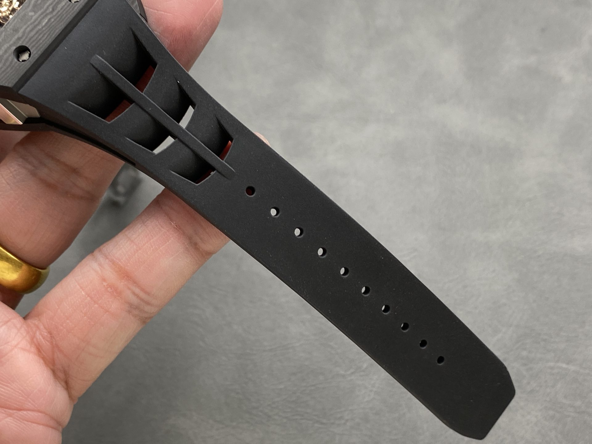 Richard Mille Replica 11 Watch RM66 Ultra Light Carbon Rose Gold Wrapped Refine 42.7mm