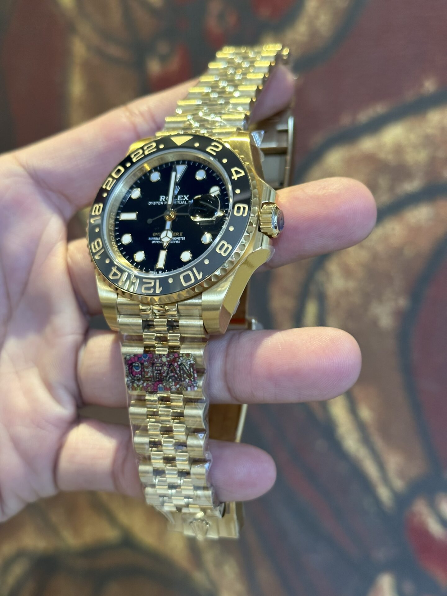 Rolex Replica 1:1 Watch GMT-Master II 126718GRNR Gold Plated Factory Clean 40mm