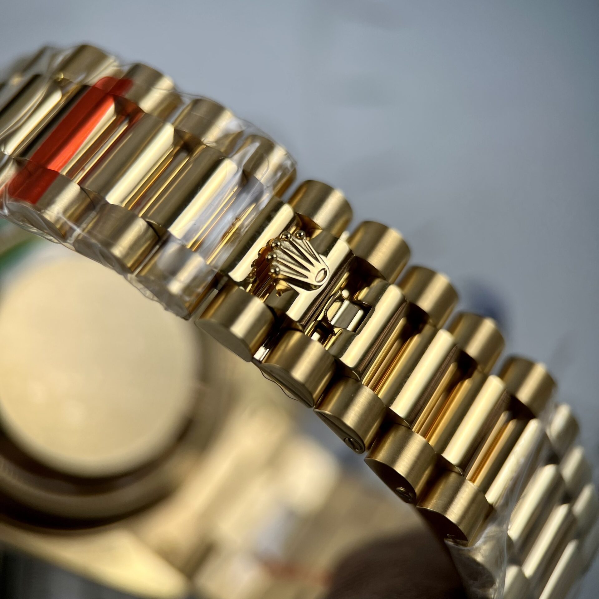 Rolex Replica 1:1 Watch Day-Date Gold Plated Fluted Bezel EW Factory 40mm