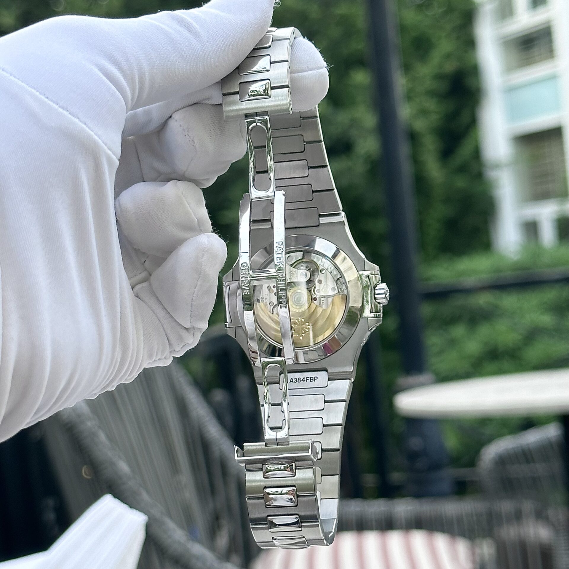 Patek Philippe Nautilus 5726 Replica 1:1 Watch Blue Dial Metal Strap PPF Factory 40.5mm