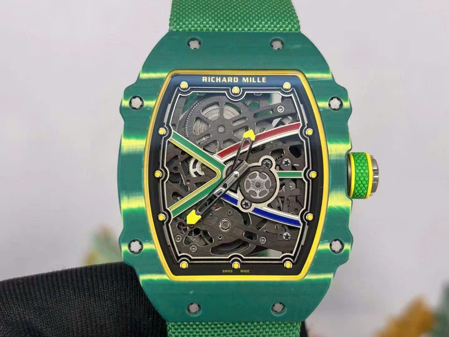 Richard Mille RM67-02 Green Carbon Best Replica Watch Weight 37 Gram 38.7×47.52mm