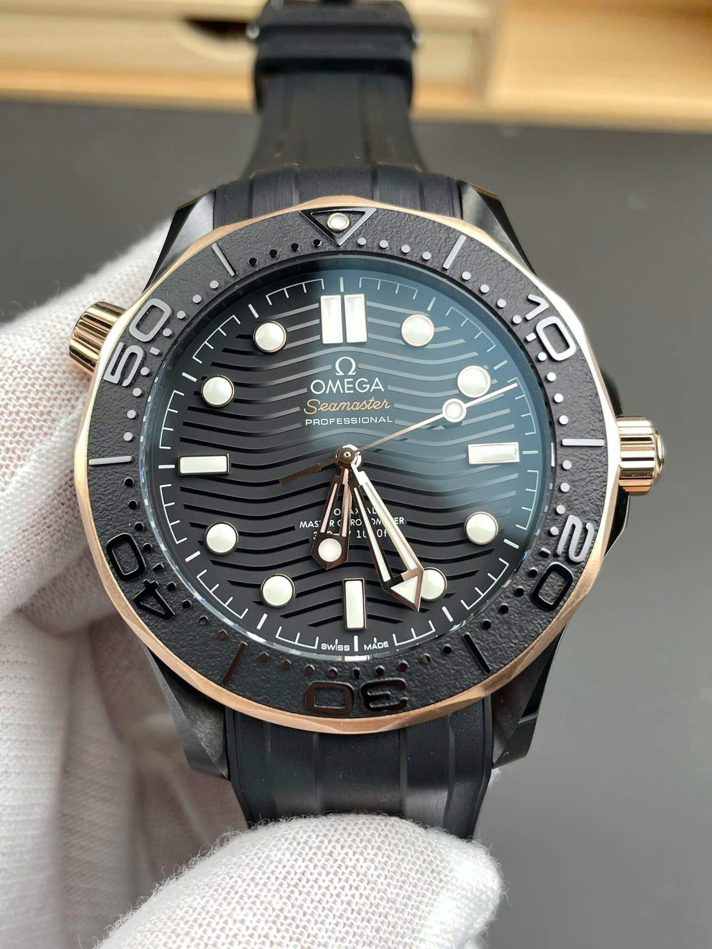 Omega Seamaster Chronometer Black Ceramic Imitation Luxury Watches Best Quality VS Factory 42mm