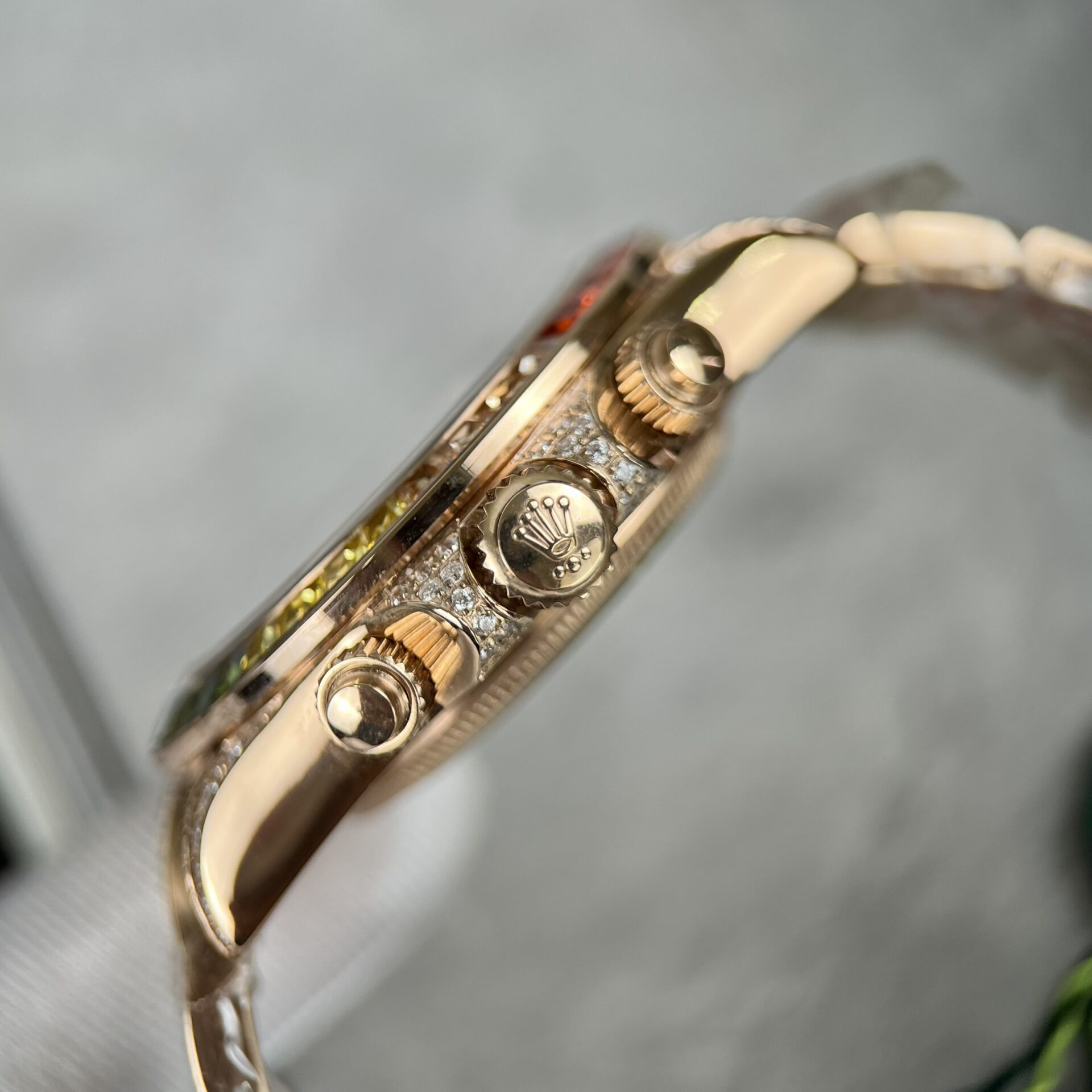 Rolex Replica 11 Watch Daytona Rainbow Rose Gold Plated  40mm