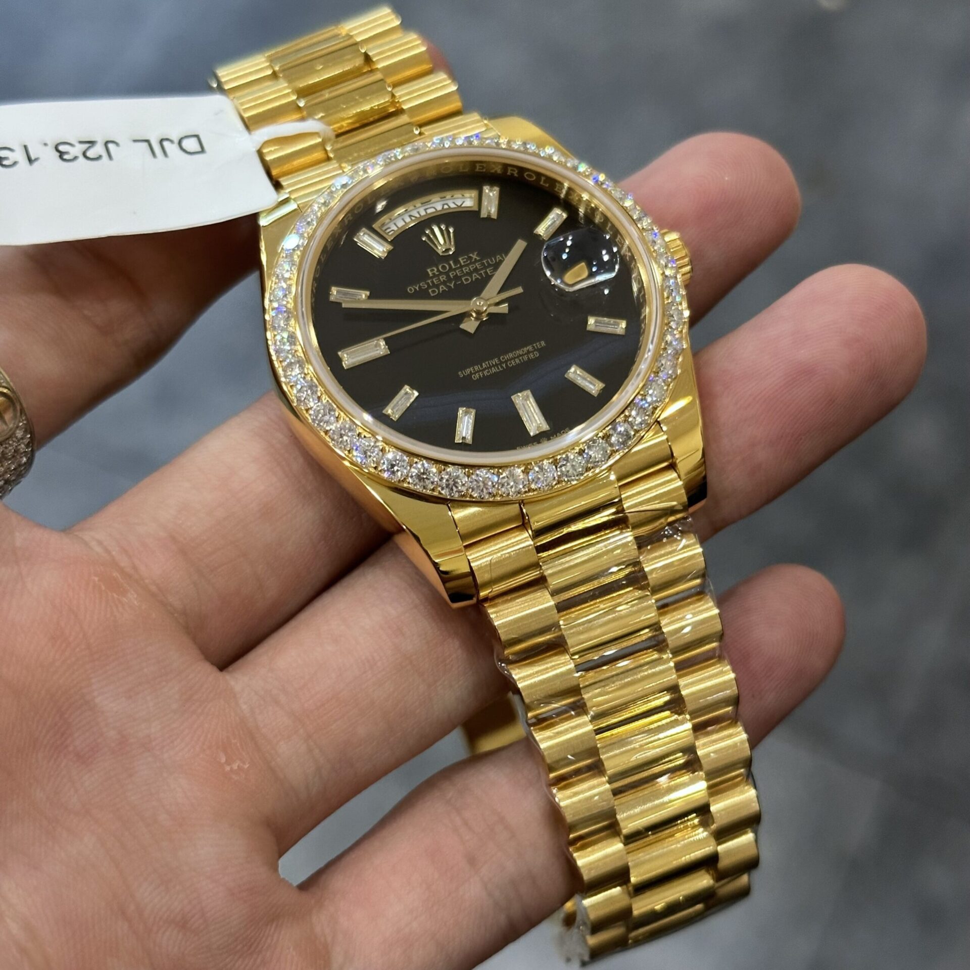 Rolex Replica Watch Day-Date 228238 Gold Wrapped With Moissanite GM V2 152gram 40mm
