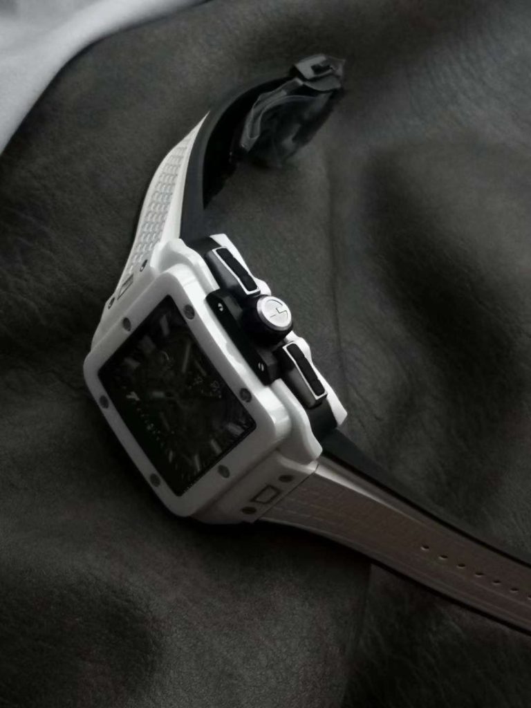 Hublot Replica 1:1 Watch Square White Ceramic Bang Unico Chronograph Factory BBF 42mm