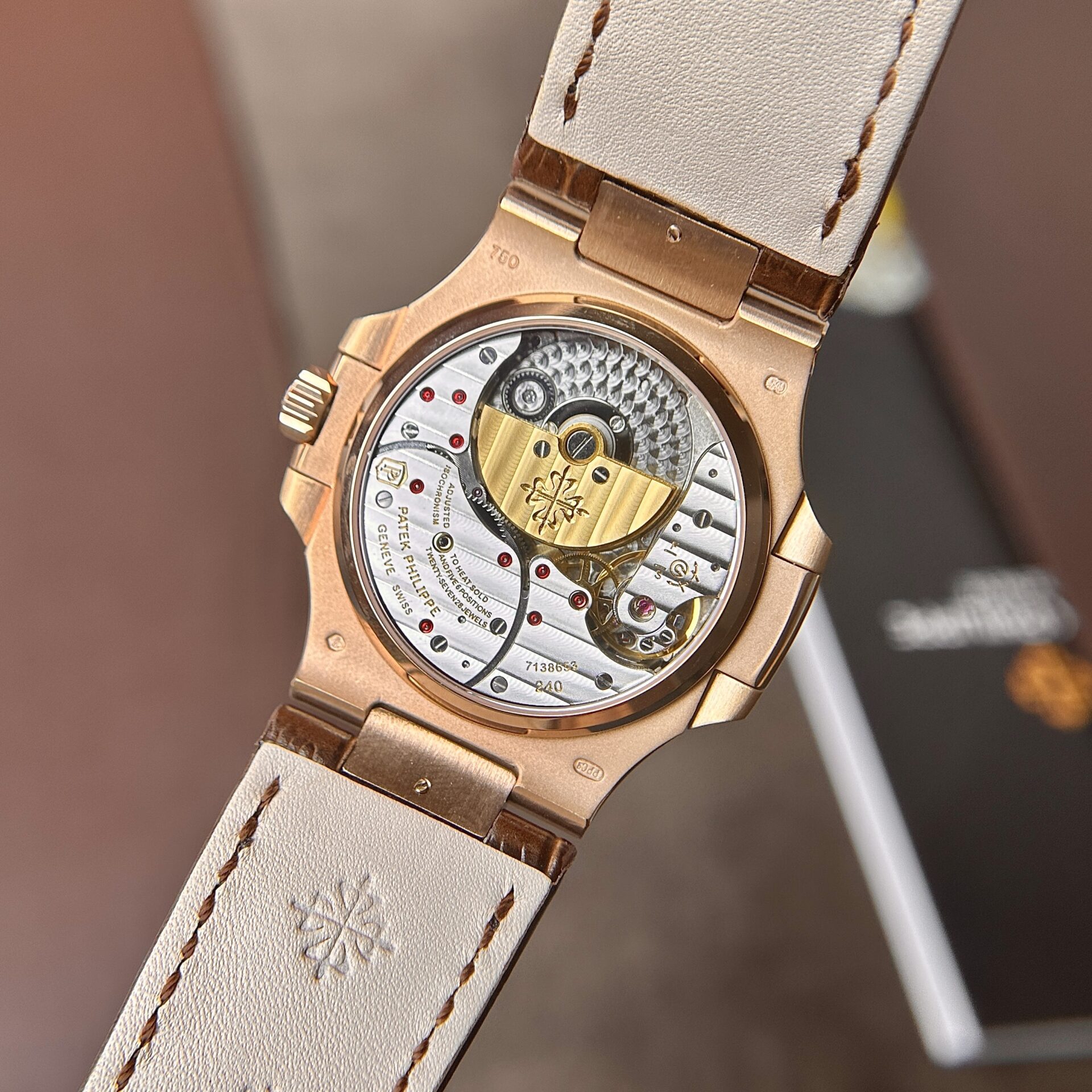 Patek Philippe 5724R Replica Watch Gray Dial Leather Strap Factory GR 40mm