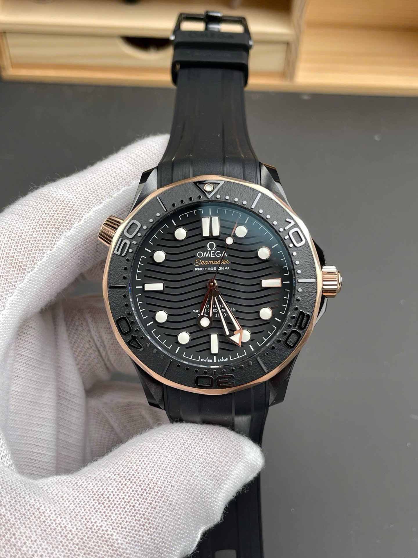 Omega Seamaster Chronometer Black Ceramic Imitation Luxury Watches Best Quality VS Factory 42mm
