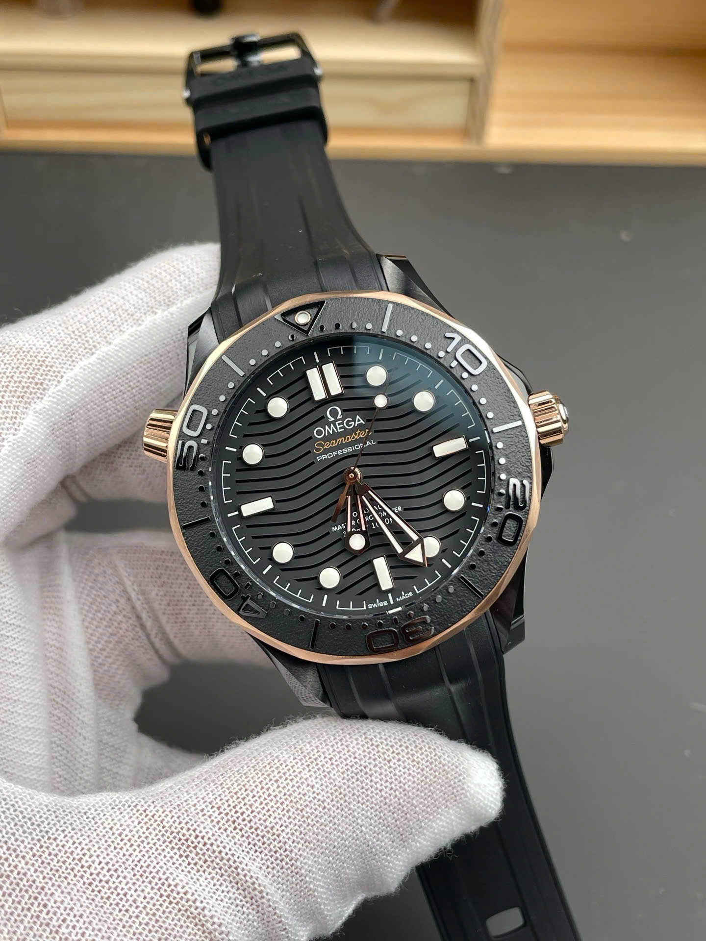 Omega Seamaster Chronometer Black Ceramic Imitation Luxury Watches Best Quality VS Factory 42mm