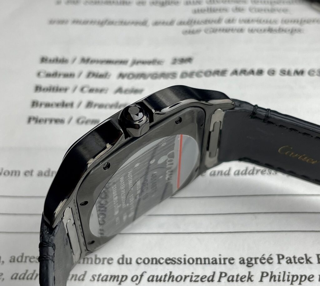 Cartier Santos De Cartier Full Black Replica 1:1 Watch Factory BV 39.8mm