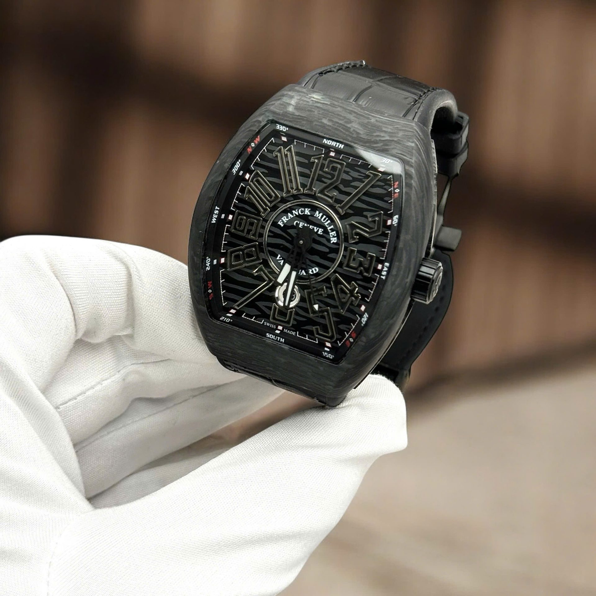 Franck Muller Knock Off Watches Vanguard V45 Black Carbon Automatic Movement ABF Factory 45mm