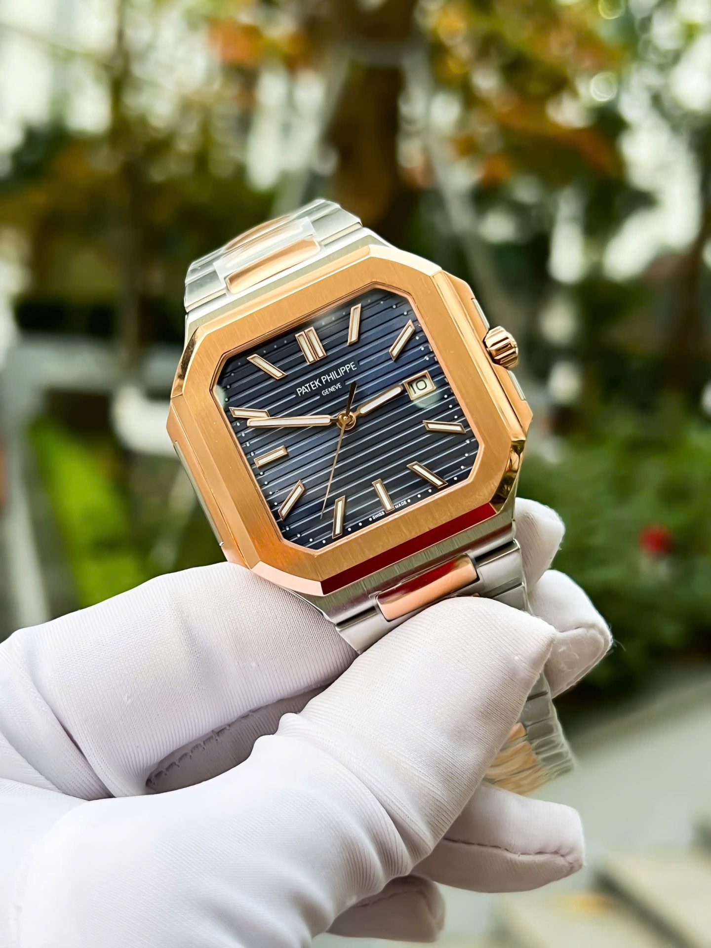 Patek Philippe Cubitus 5821 Replica 11 Watch Blue Square Dial 45mm