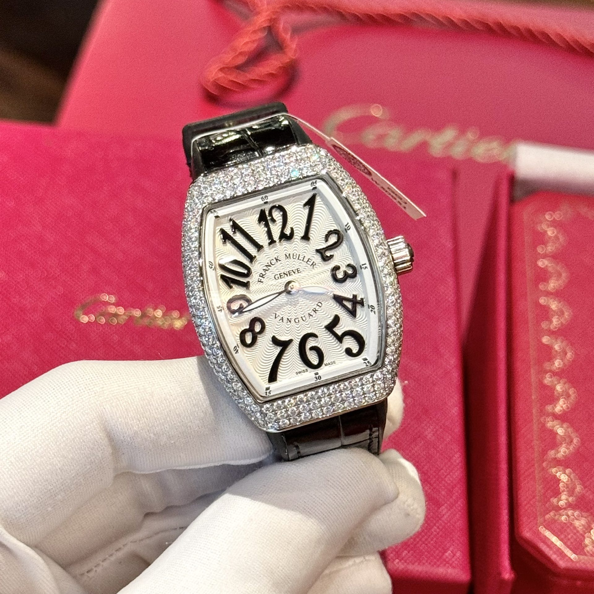 Franck Muller V32 Best Replica Watch Diamonds Moissanite Custom 36mm