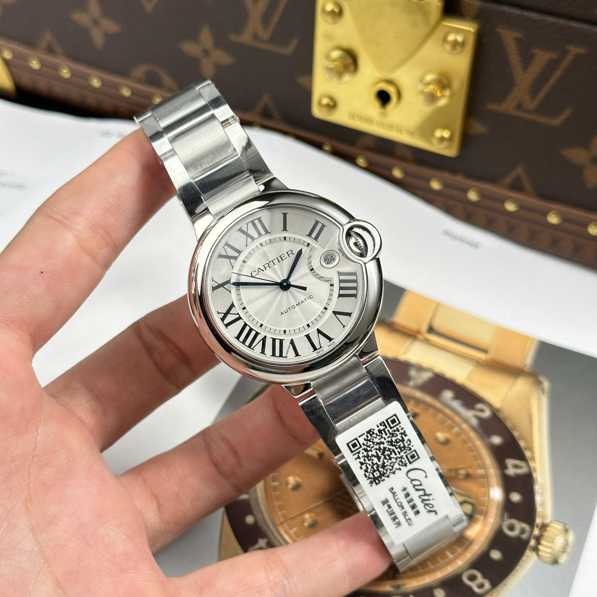 Cartier Ballon Bleu Replica Watches White Dial Automatic Movement AF Factory 40mm