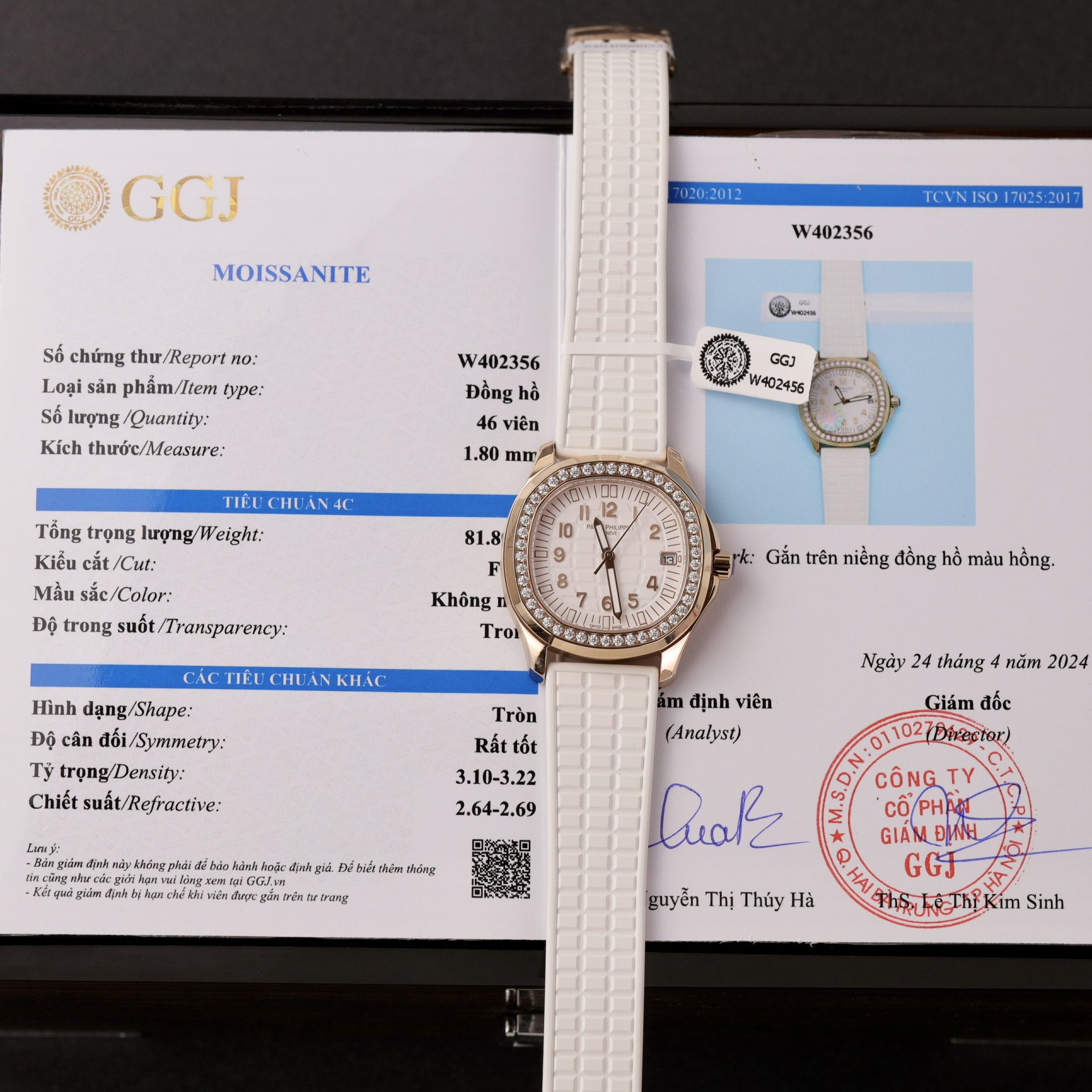 Patek Philippe Rep 11 Watch Women s Aquanaut 5067 Rose Gold Plated Moissanite Diamonds 35.6mm