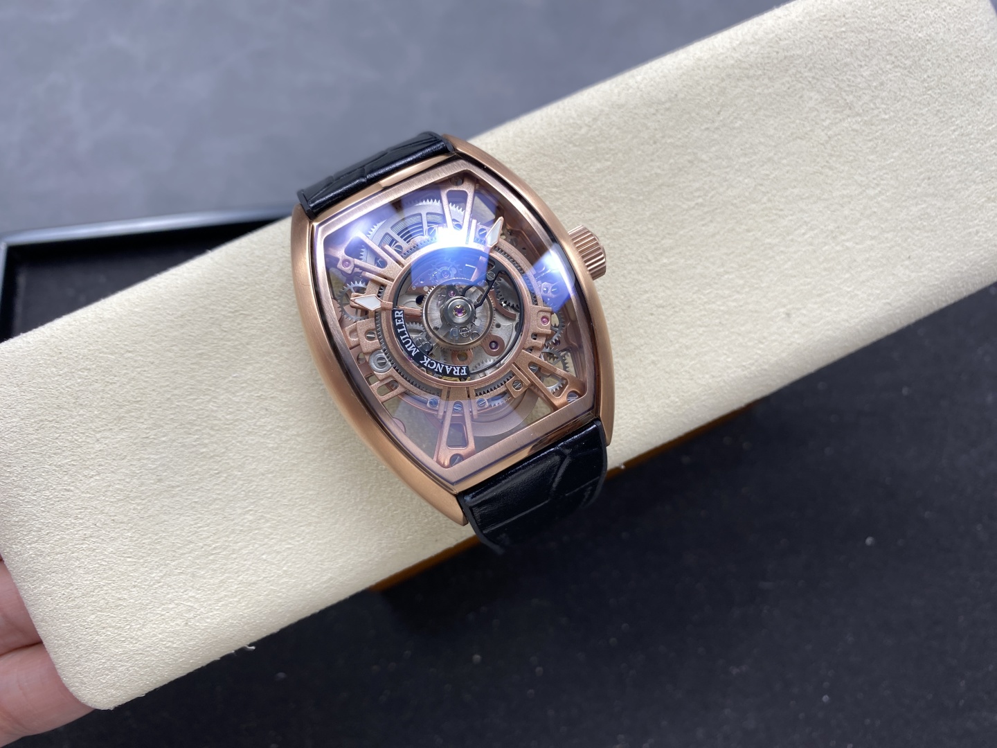 Franck Muller Curvex CX Grand Central Tourbillon Skeleton High End Watch Replicas Men s 36x53mm
