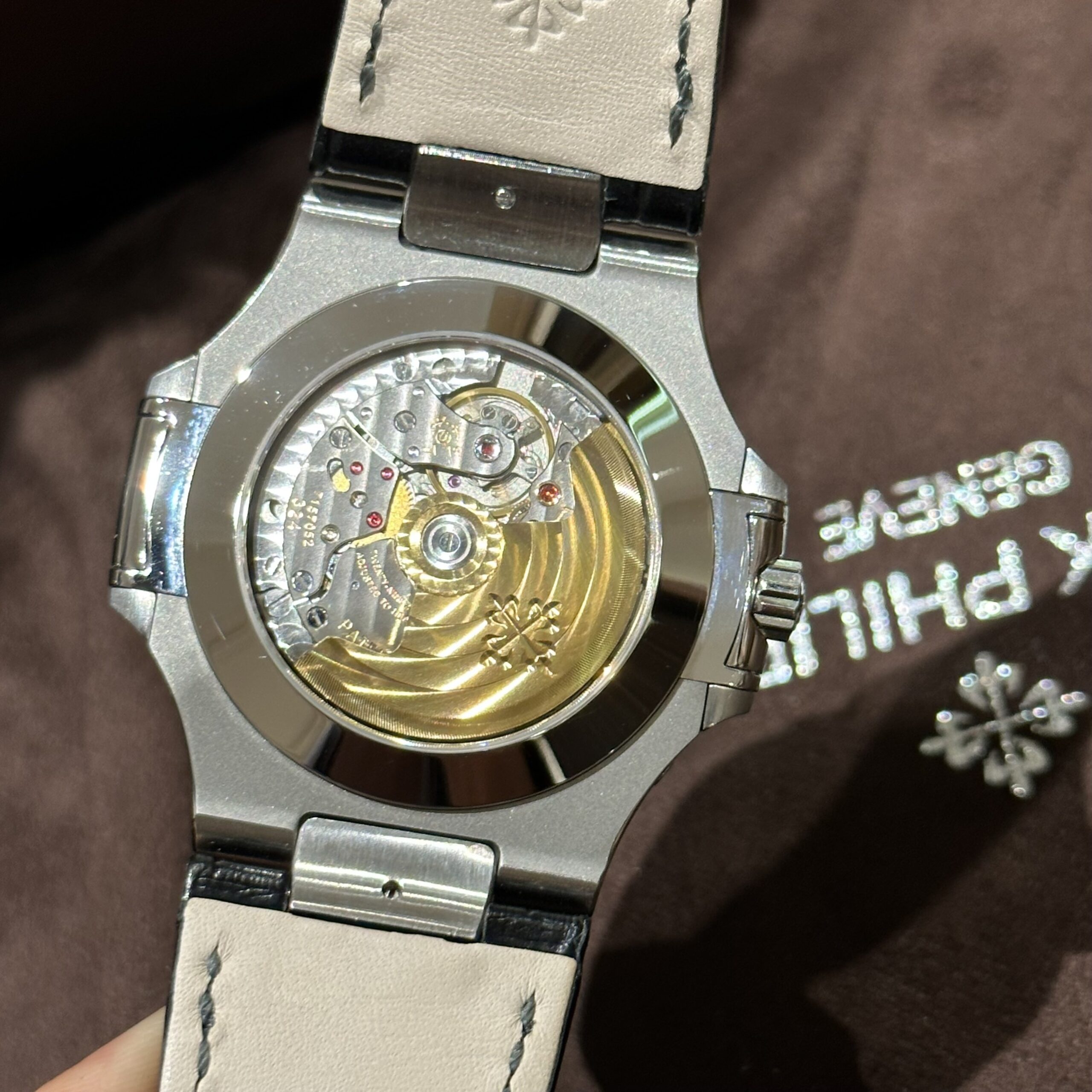 Patek Philippe Nautilus 5726 Replica 1:1 Watch Black Dial Leather Strap Factory PPF 40.5mm