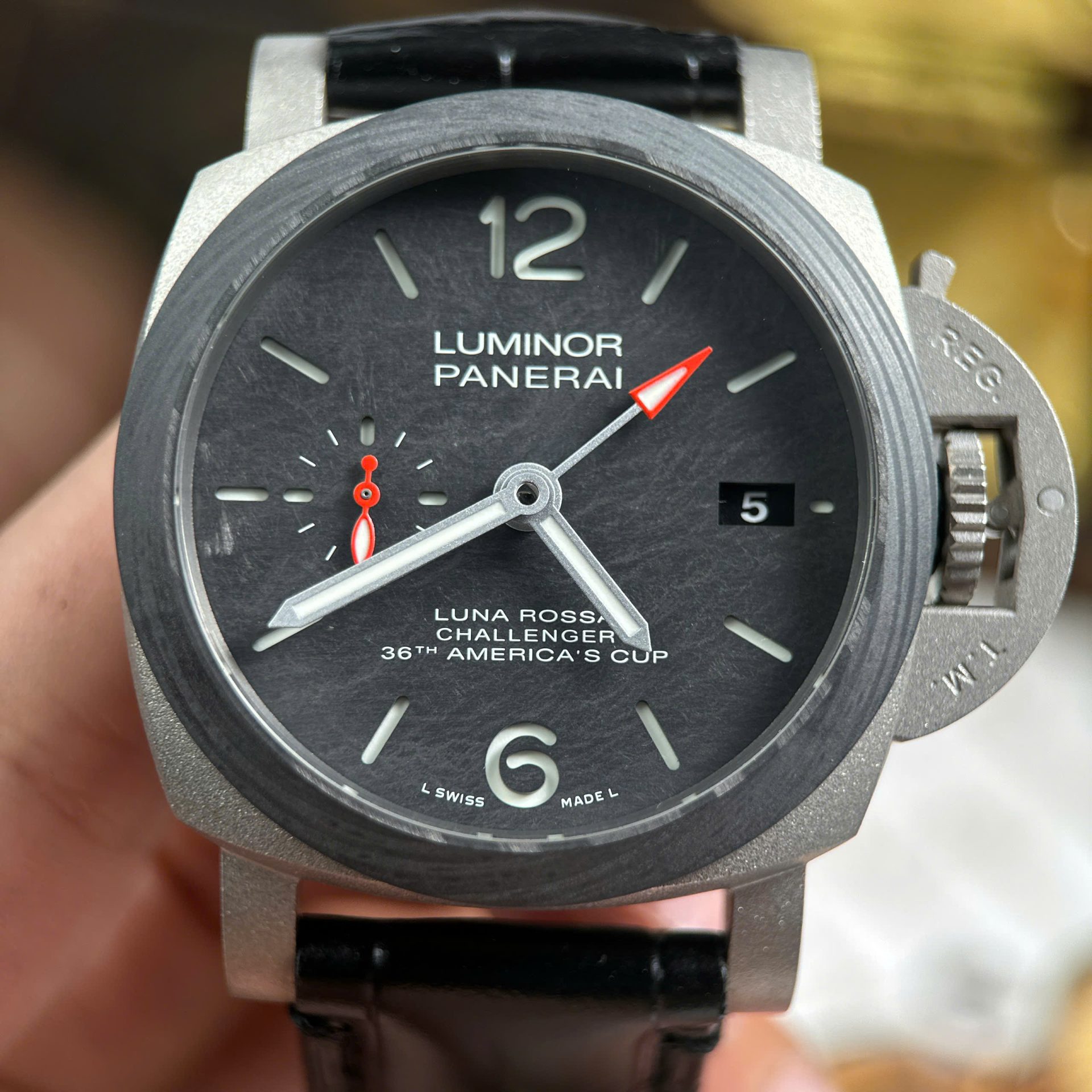 Panerai Luminor GMT PAM1096 Luxury Fake Wathes Automatic Movement Leather Strap VS Factory 42mm