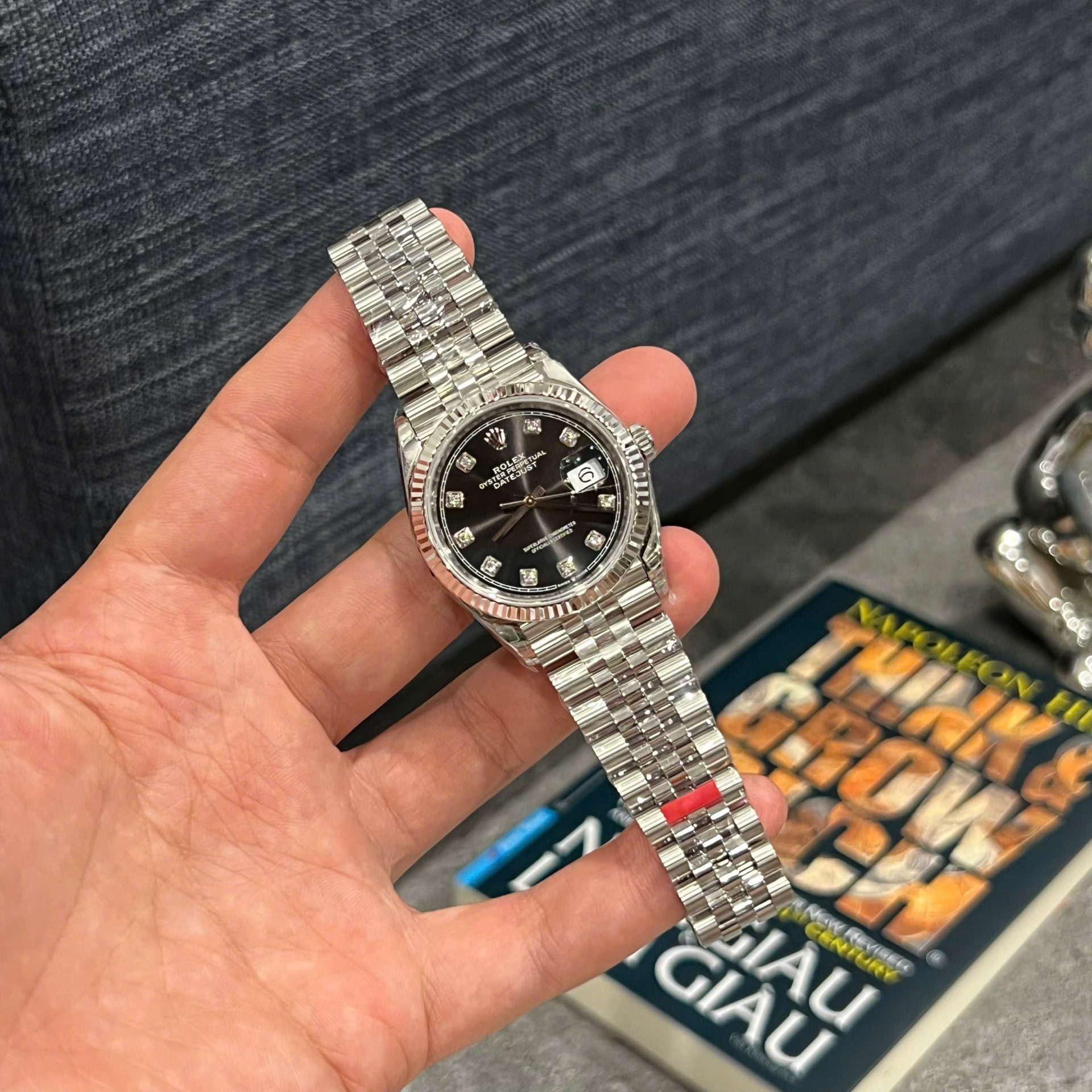 Rolex DateJust 126234 Luxury Replica Watches Black   Diamonds Dial VS Factory Men s 36mm