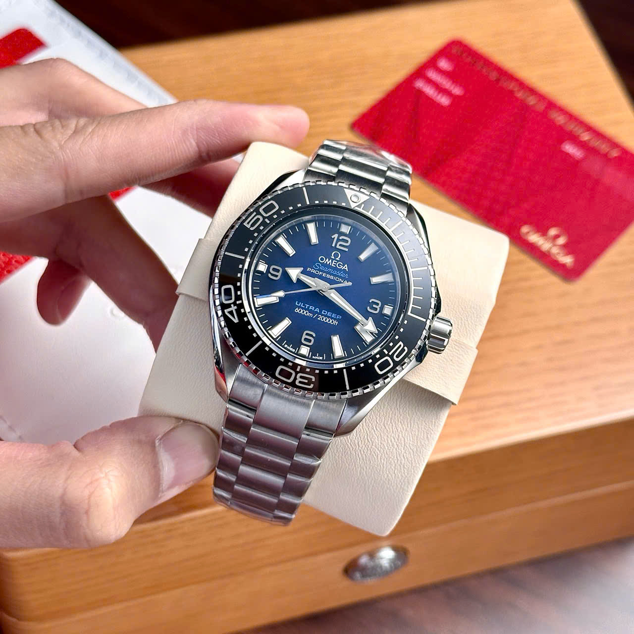Omega Seamaster Planet Ocean 6000M Ultra Deep Replica Watches Blue Dial VSF 45.5mm