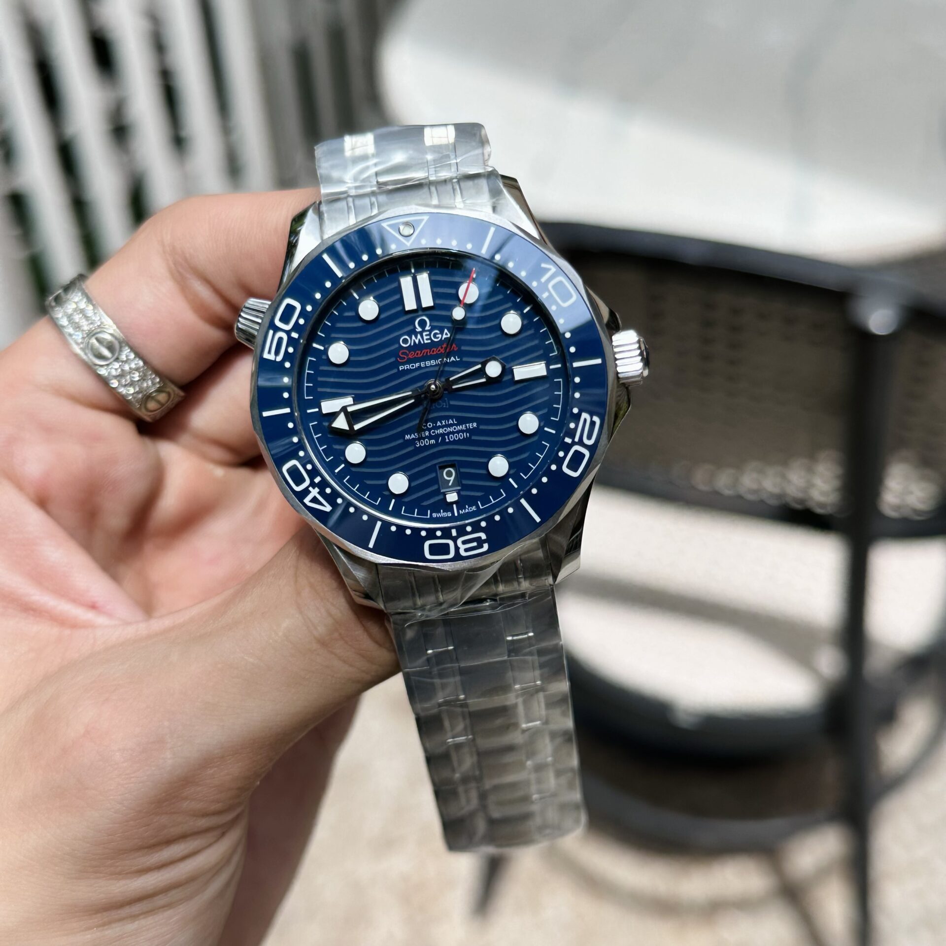Omega Replica 1:1 Watch Seamaster Blue Dial Full Set VS Factory 42mm